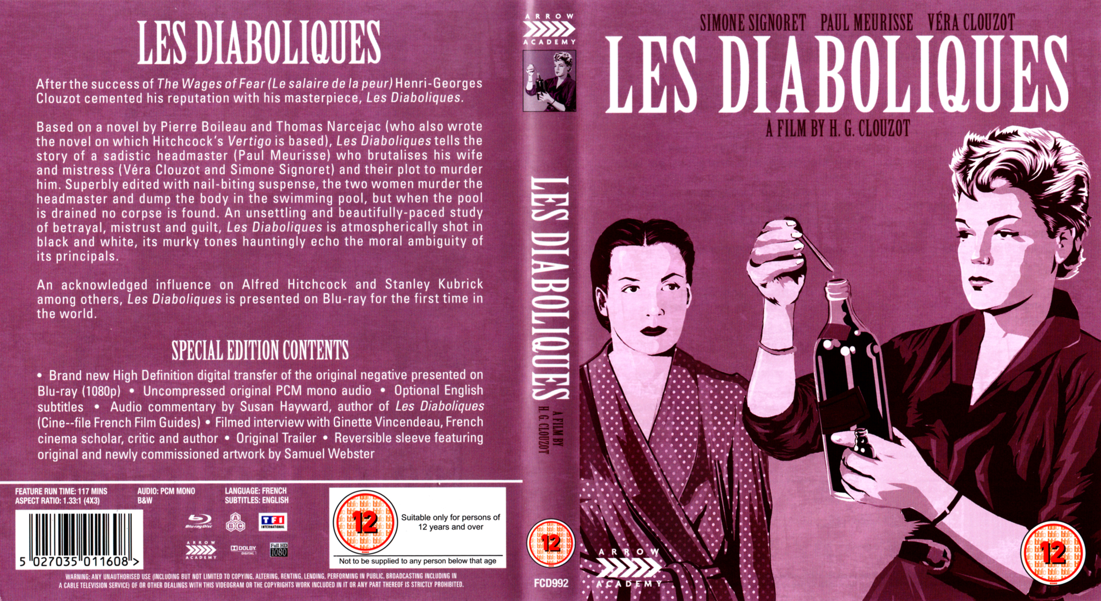 Jaquette DVD Les diaboliques Zone 1 (BLU-RAY)