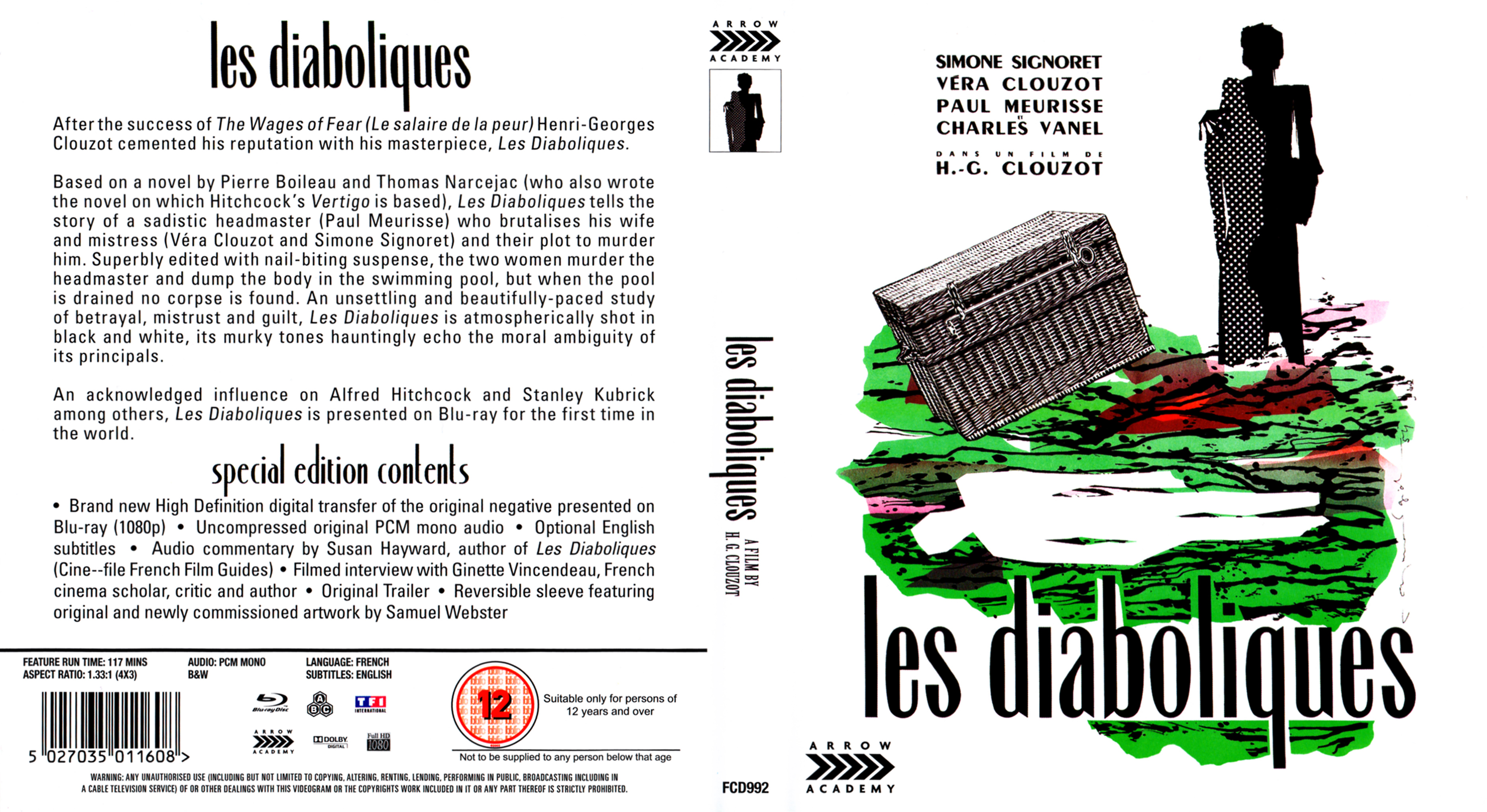 Jaquette DVD Les diaboliques Zone 1 (BLU-RAY) v2