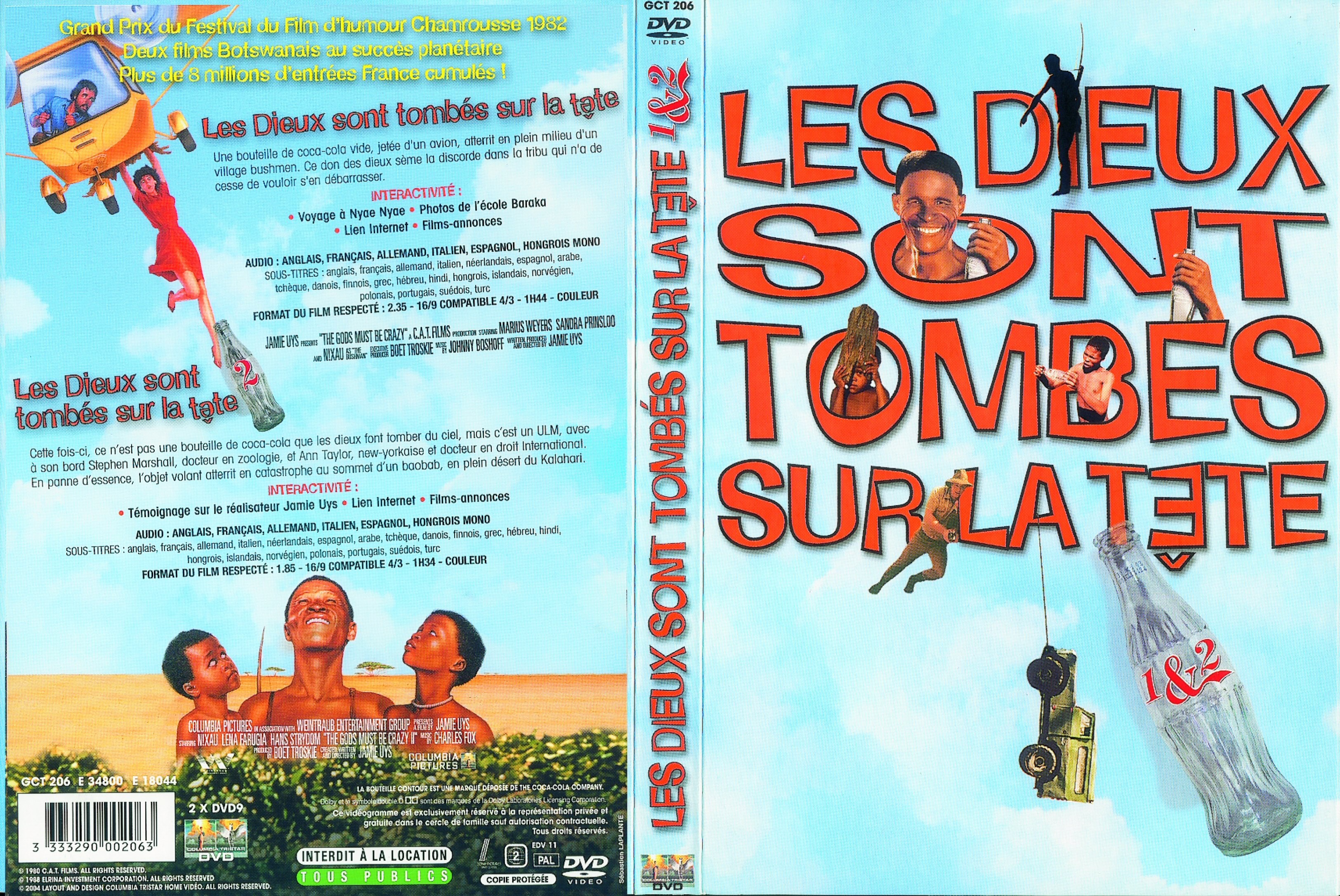 Jaquette DVD Les dieux sont tombs sur la tete 1 et 2