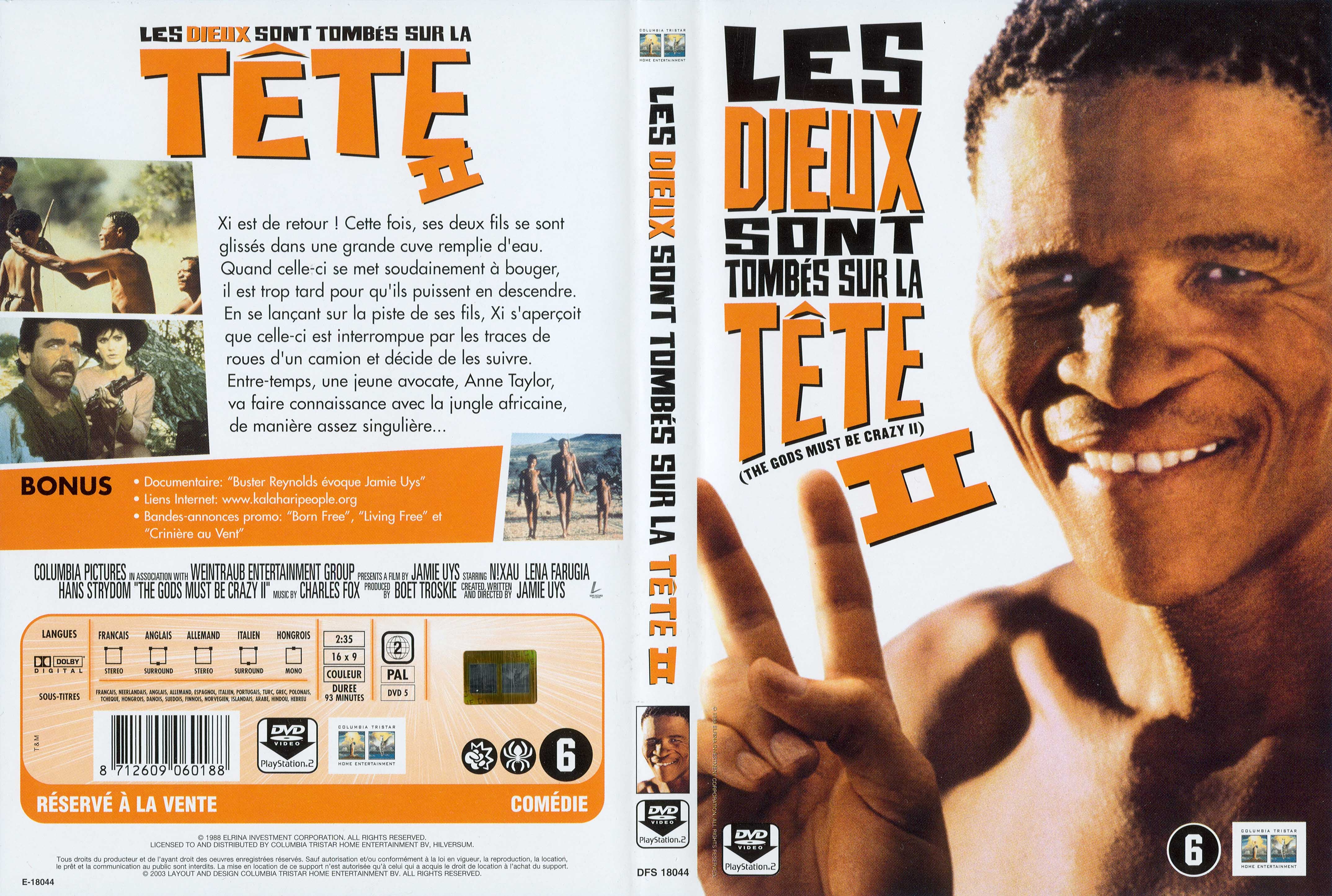 Jaquette DVD Les dieux sont tombs sur la tte 2