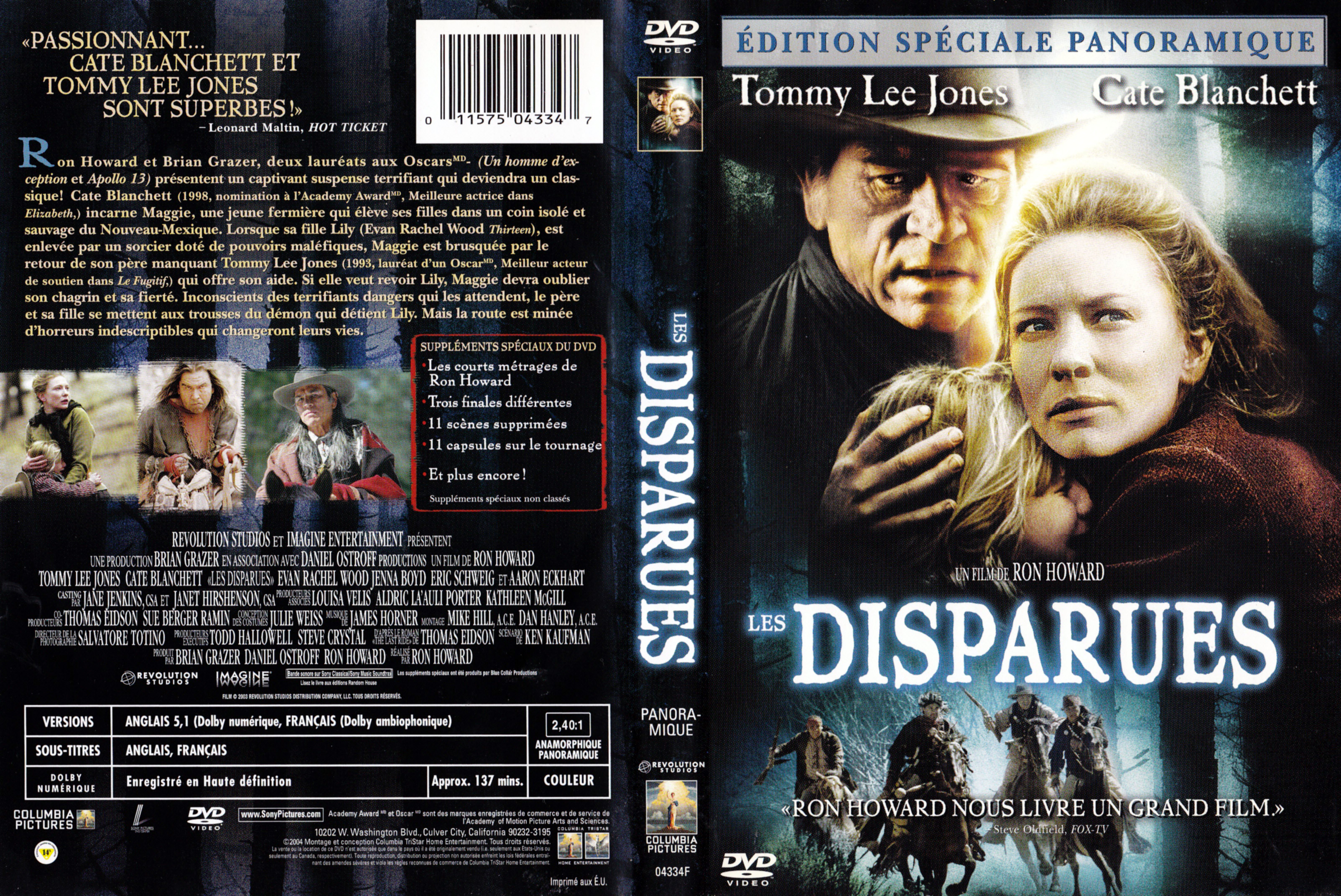Jaquette DVD Les disparues (Canadienne)