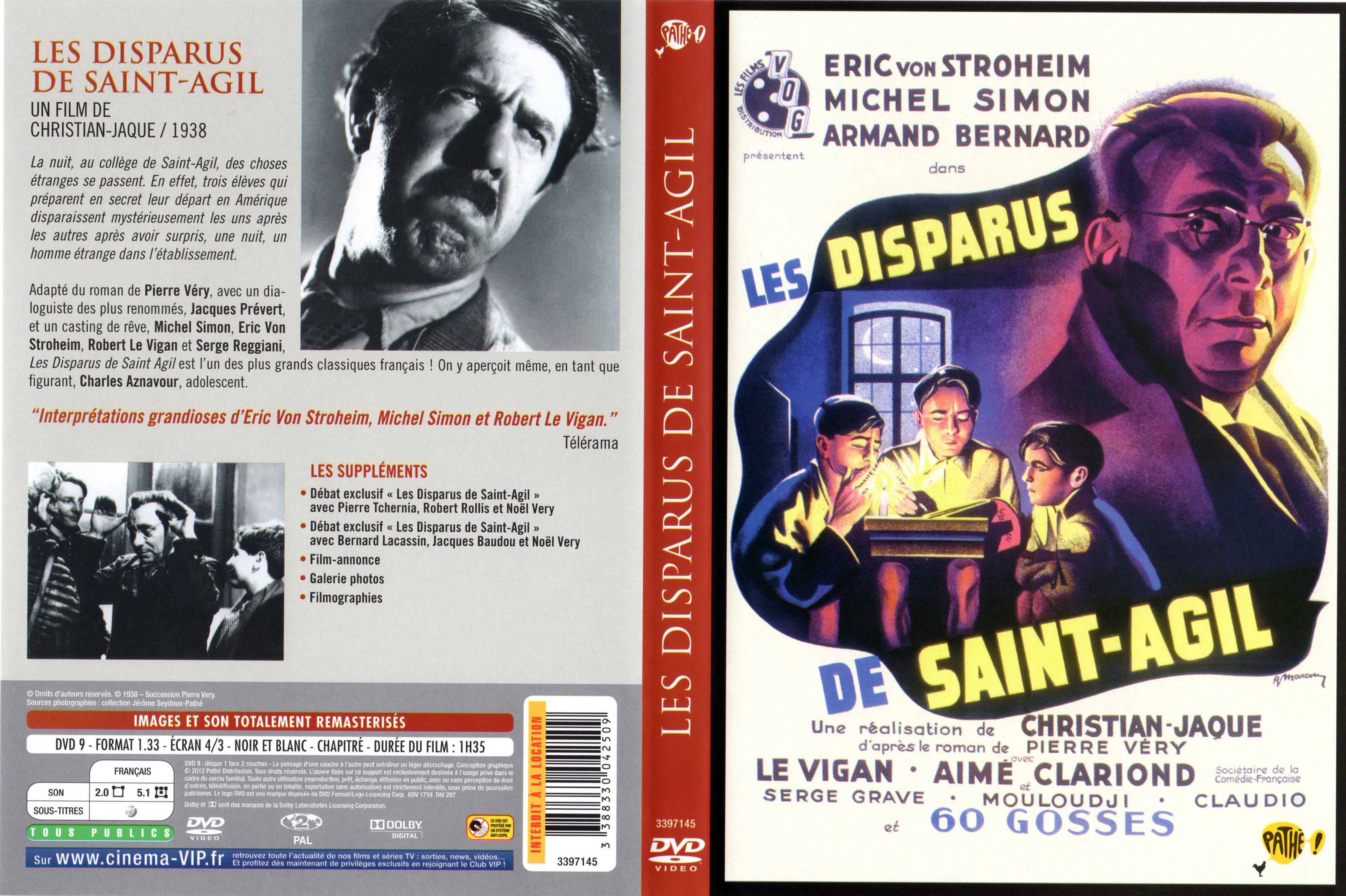 Jaquette DVD Les disparus de Saint-Agil (1938)