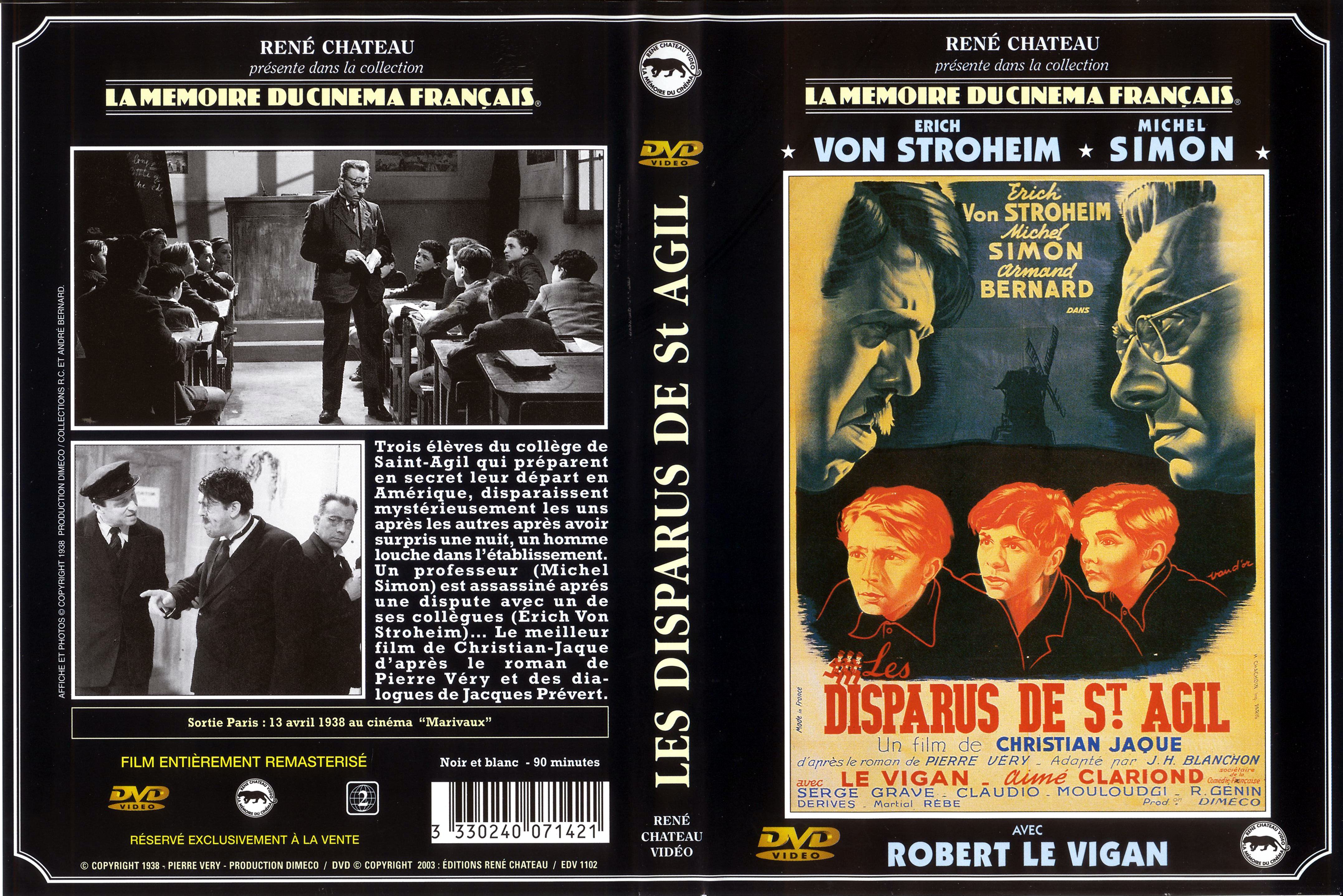 Jaquette DVD Les disparus de Saint-Agil (1938) v2