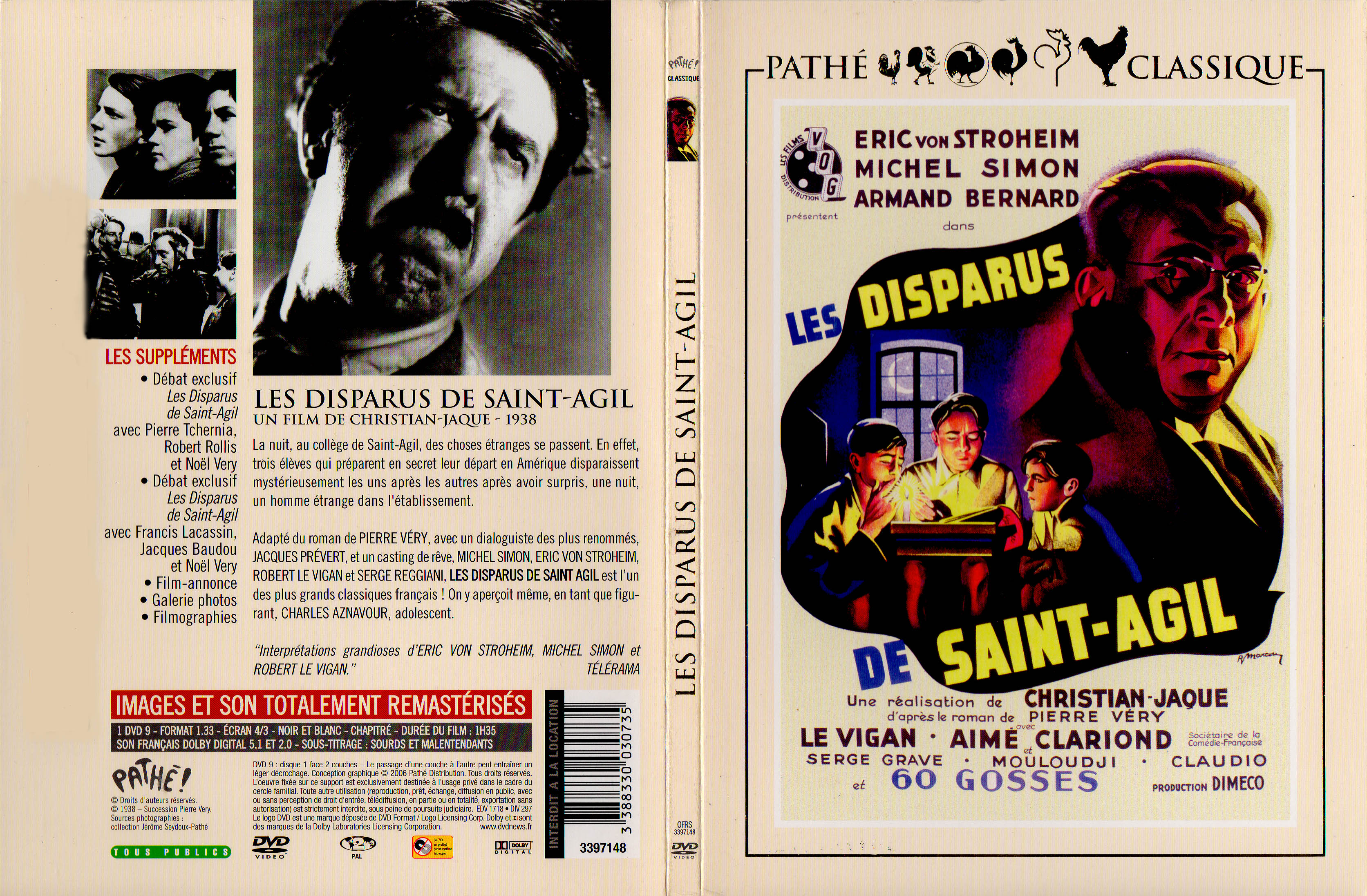 Jaquette DVD Les disparus de Saint-Agil (1938) v3