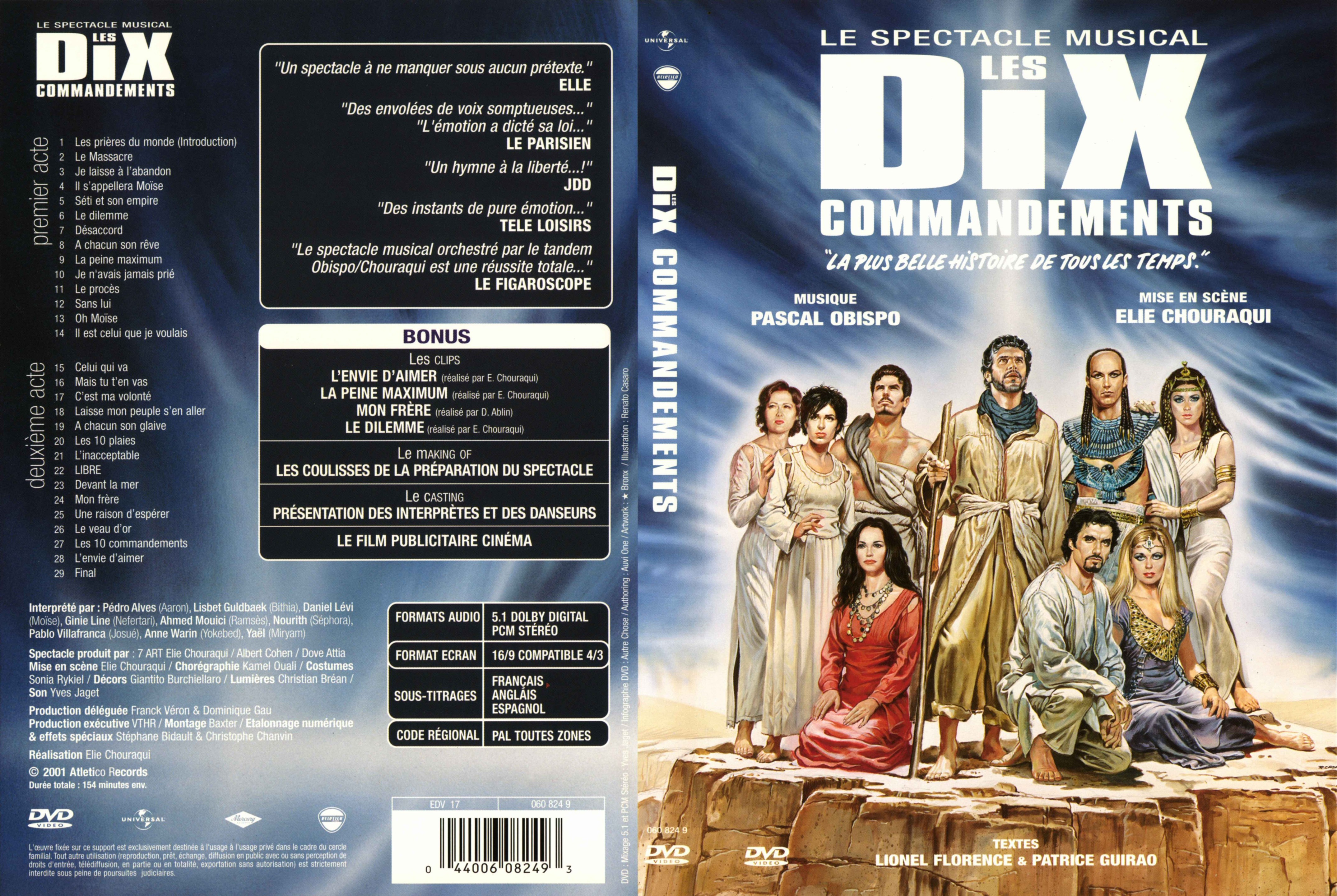 Jaquette DVD Les dix commandements (Spectacle)