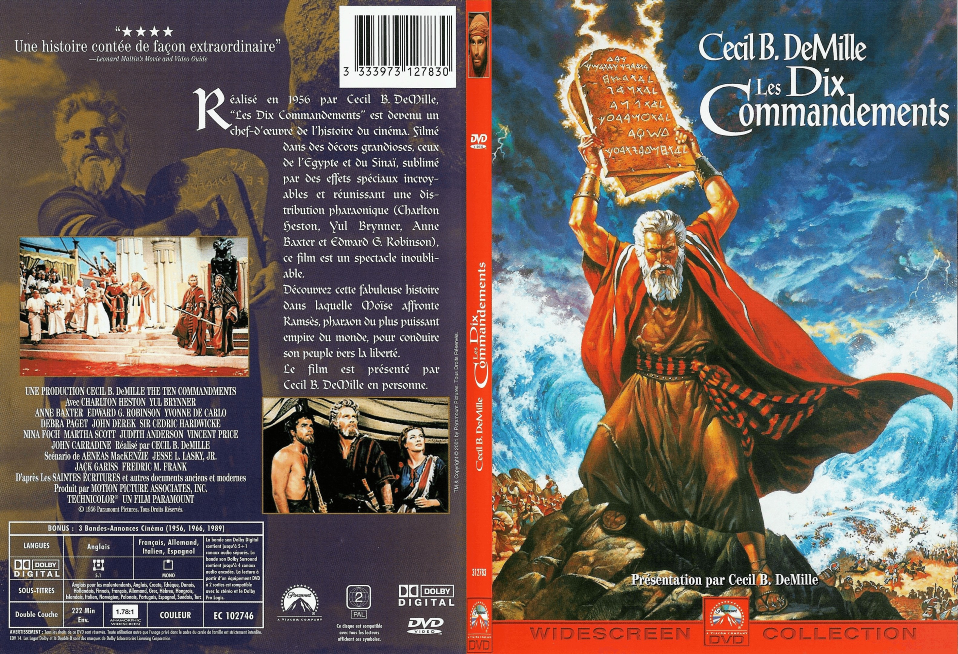 Jaquette DVD Les dix commandements - SLIM