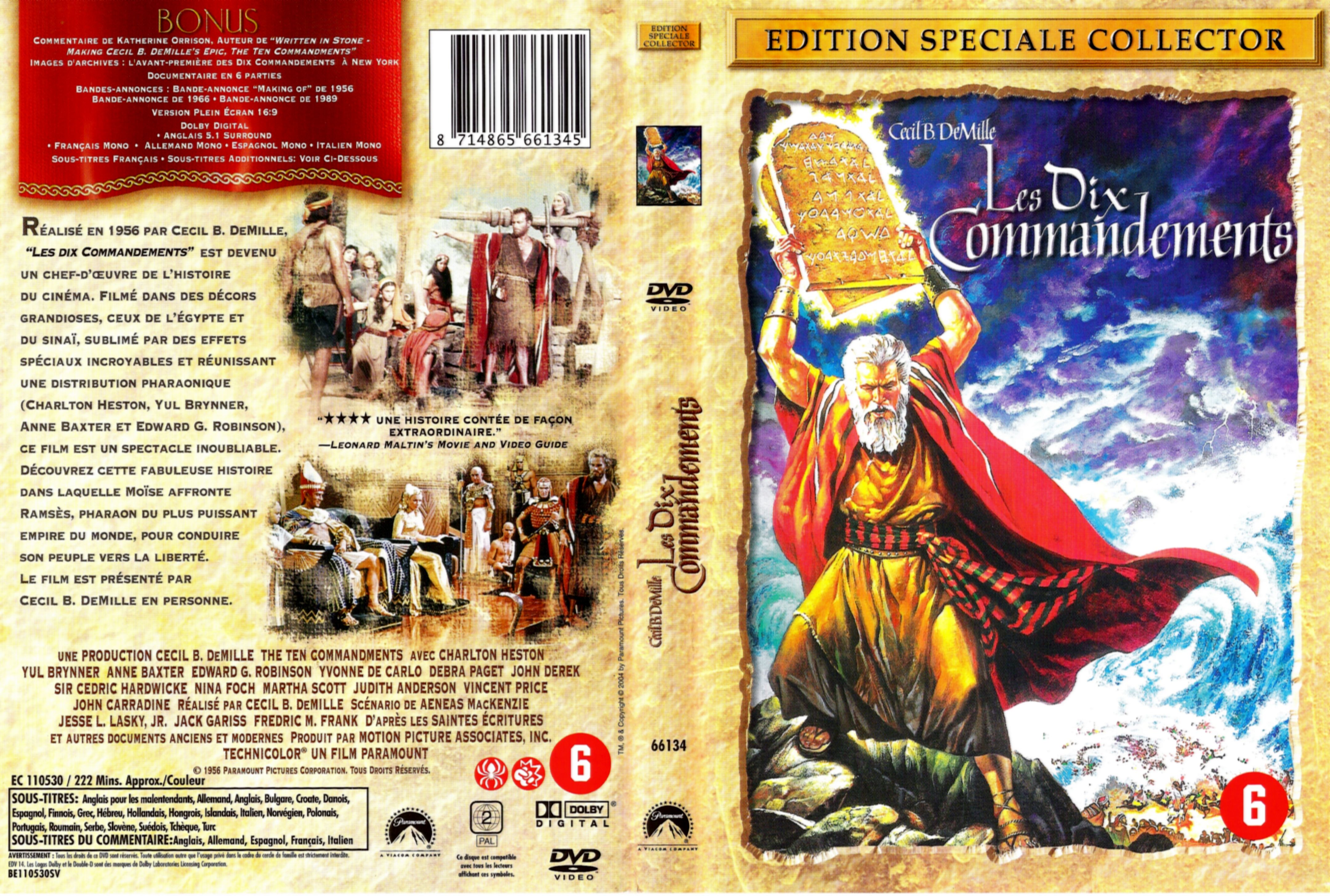 Jaquette DVD Les dix commandements v2