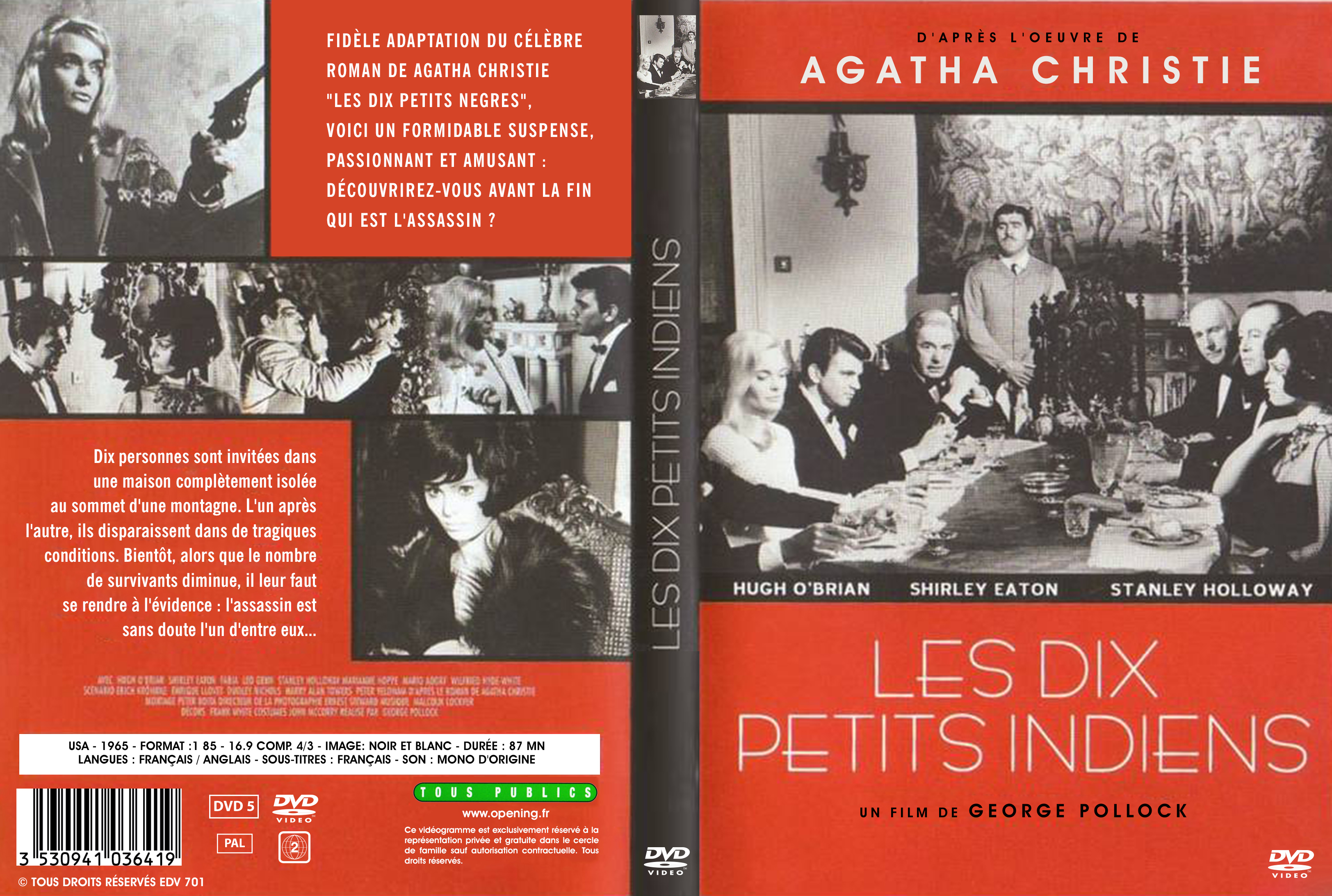 Jaquette DVD Les dix petits indiens custom