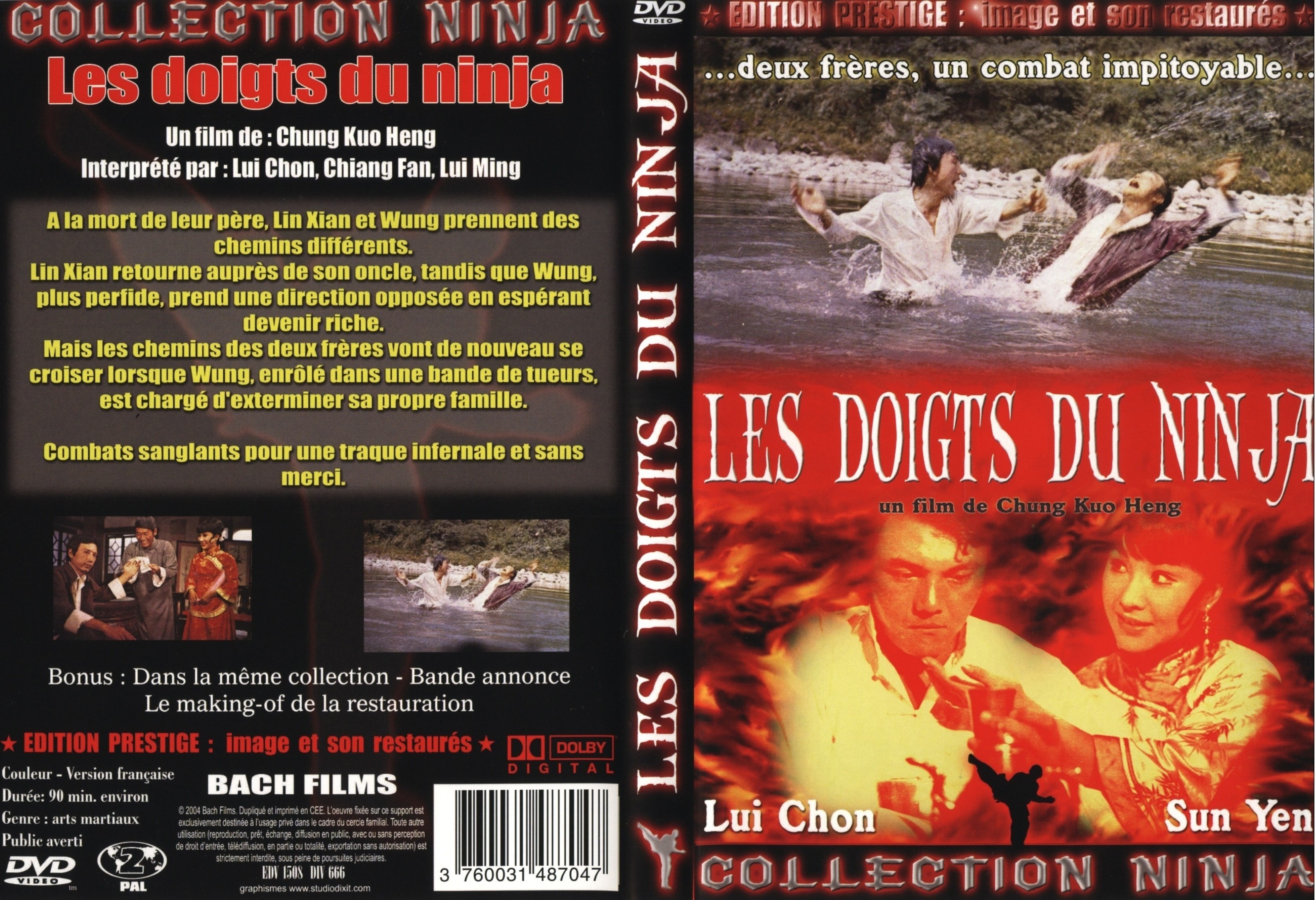 Jaquette DVD Les doigts du ninja