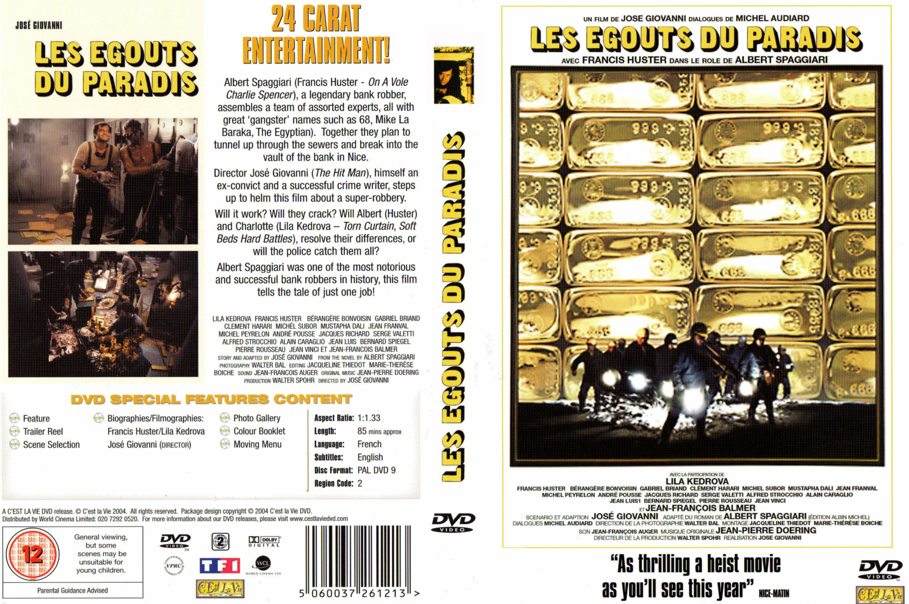 Jaquette DVD Les gouts du paradis