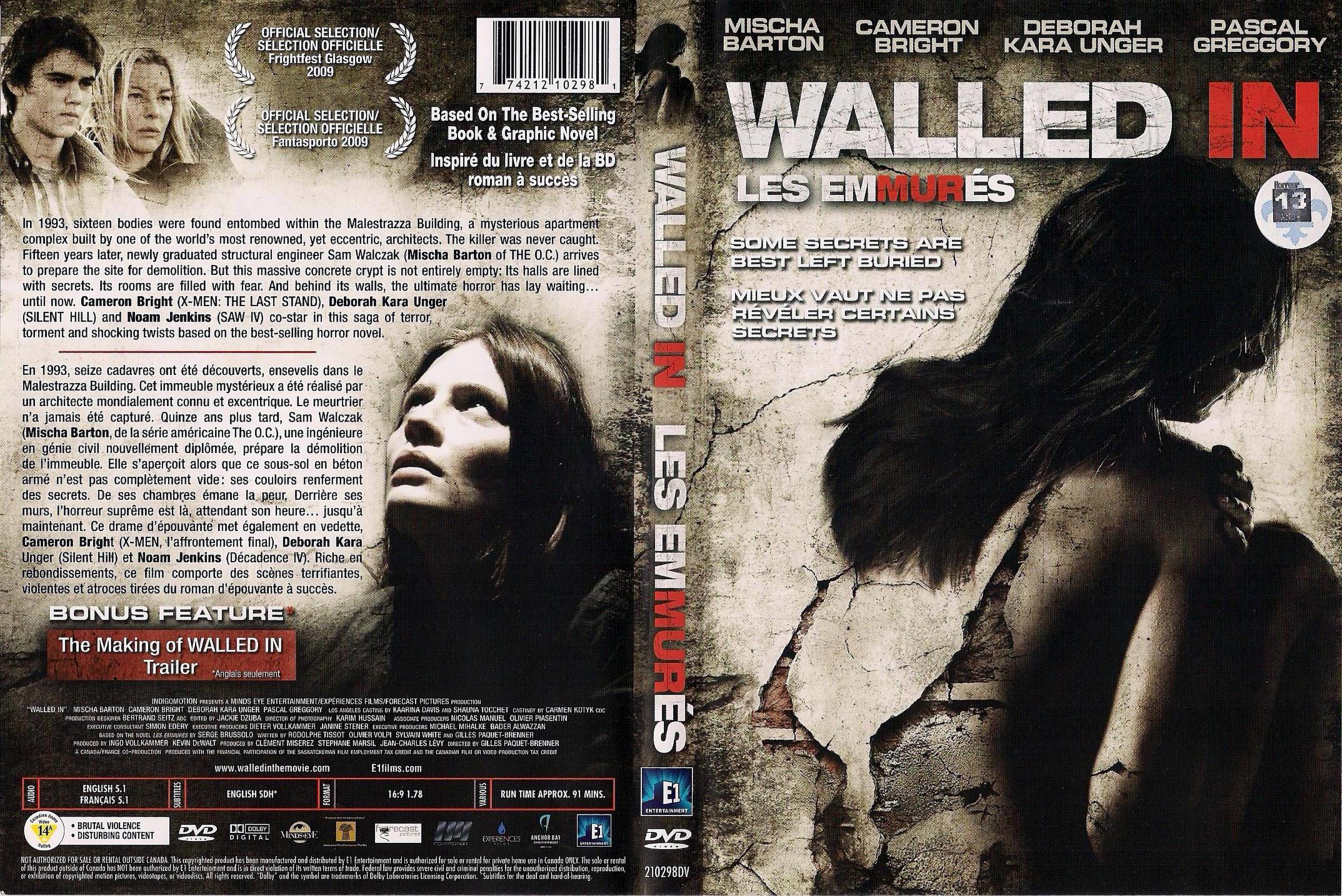 Jaquette DVD Les emmurs - Walled in (Canadienne)