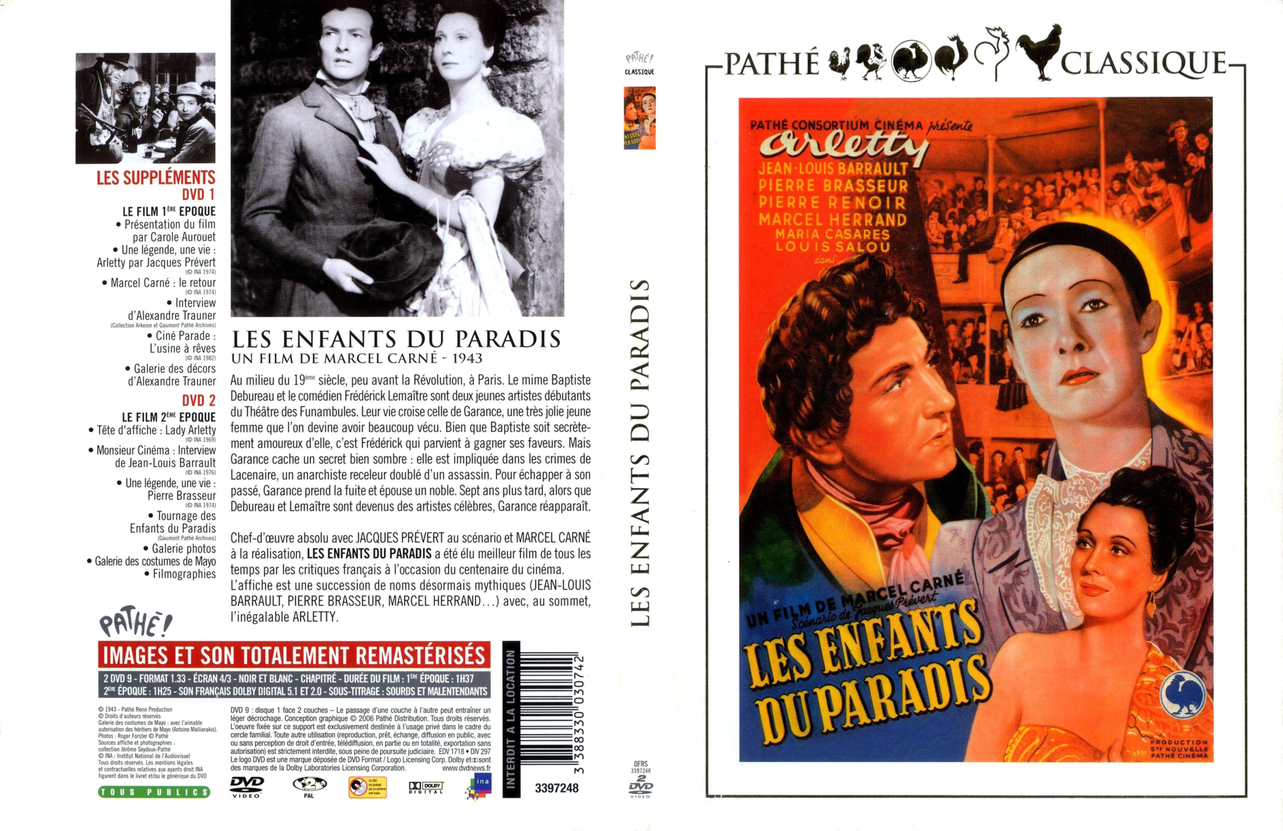 Jaquette DVD Les enfants du paradis