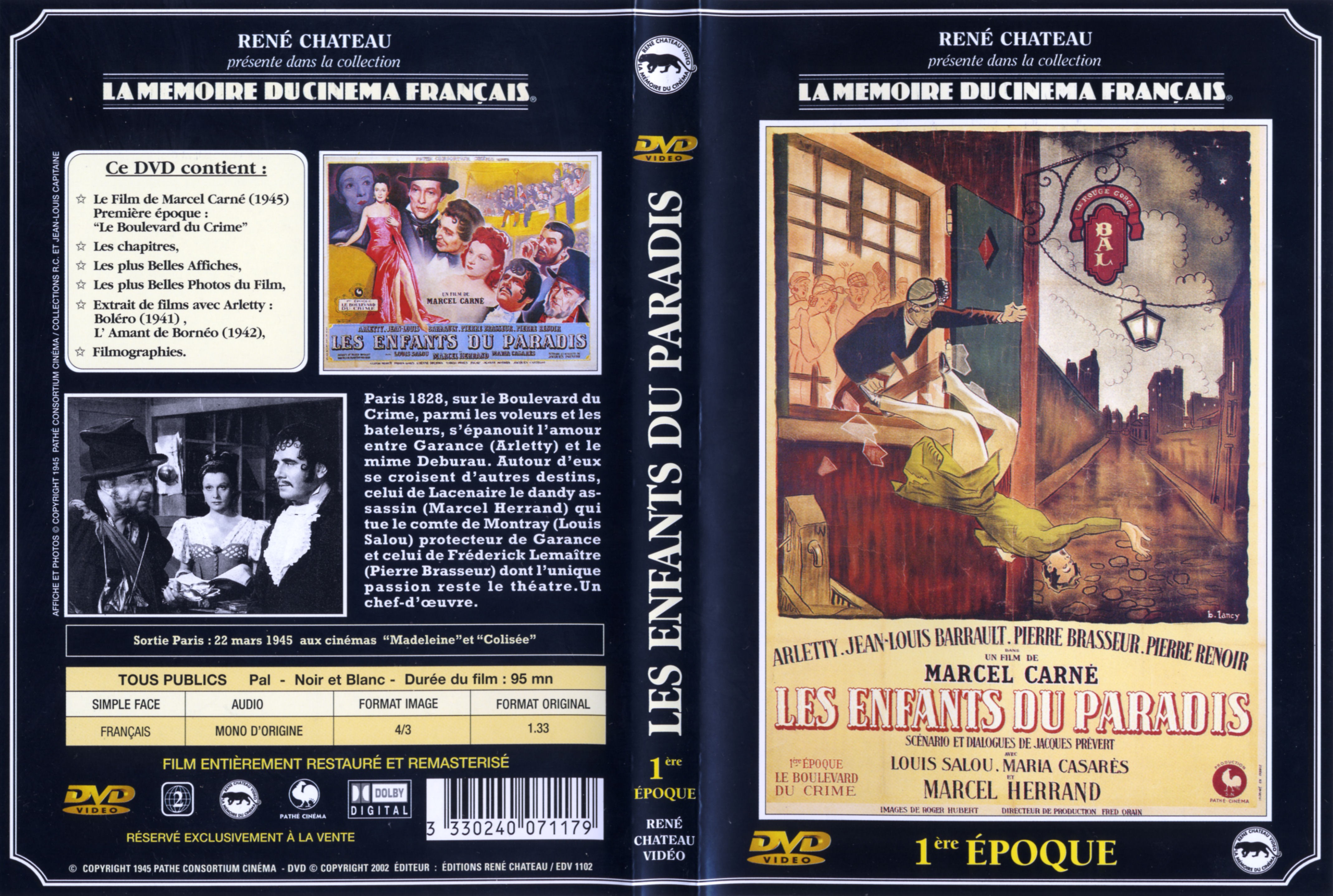 Jaquette DVD Les enfants du paradis 1 re poque