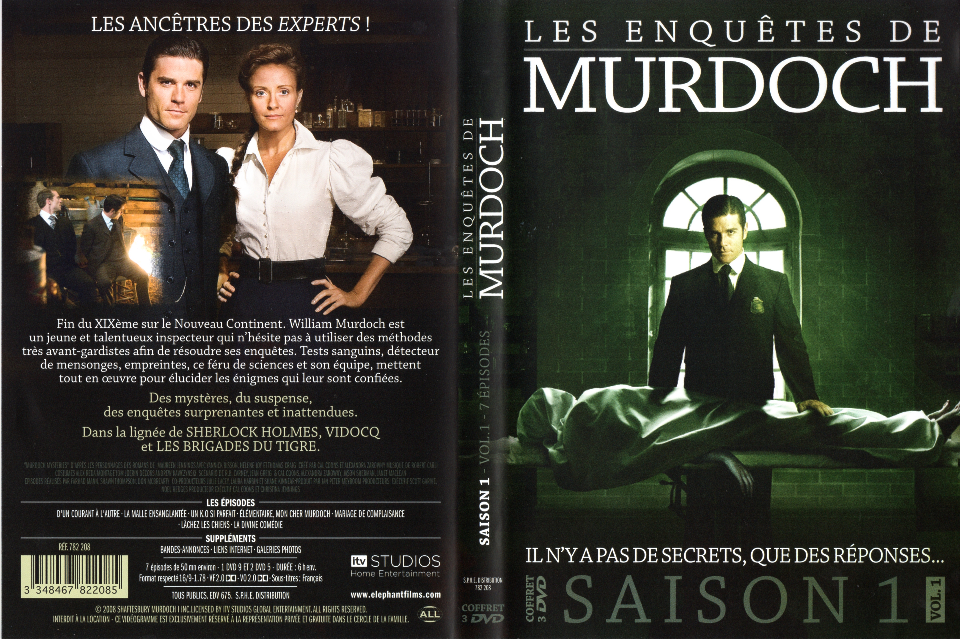Jaquette DVD Les enqutes de Murdoch Saison 1 vol 01