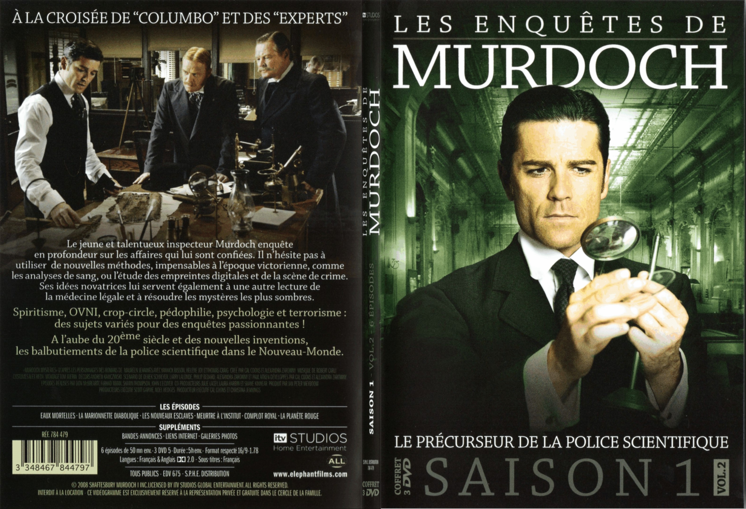 Jaquette DVD Les enqutes de Murdoch Saison 1 vol 02 - SLIM
