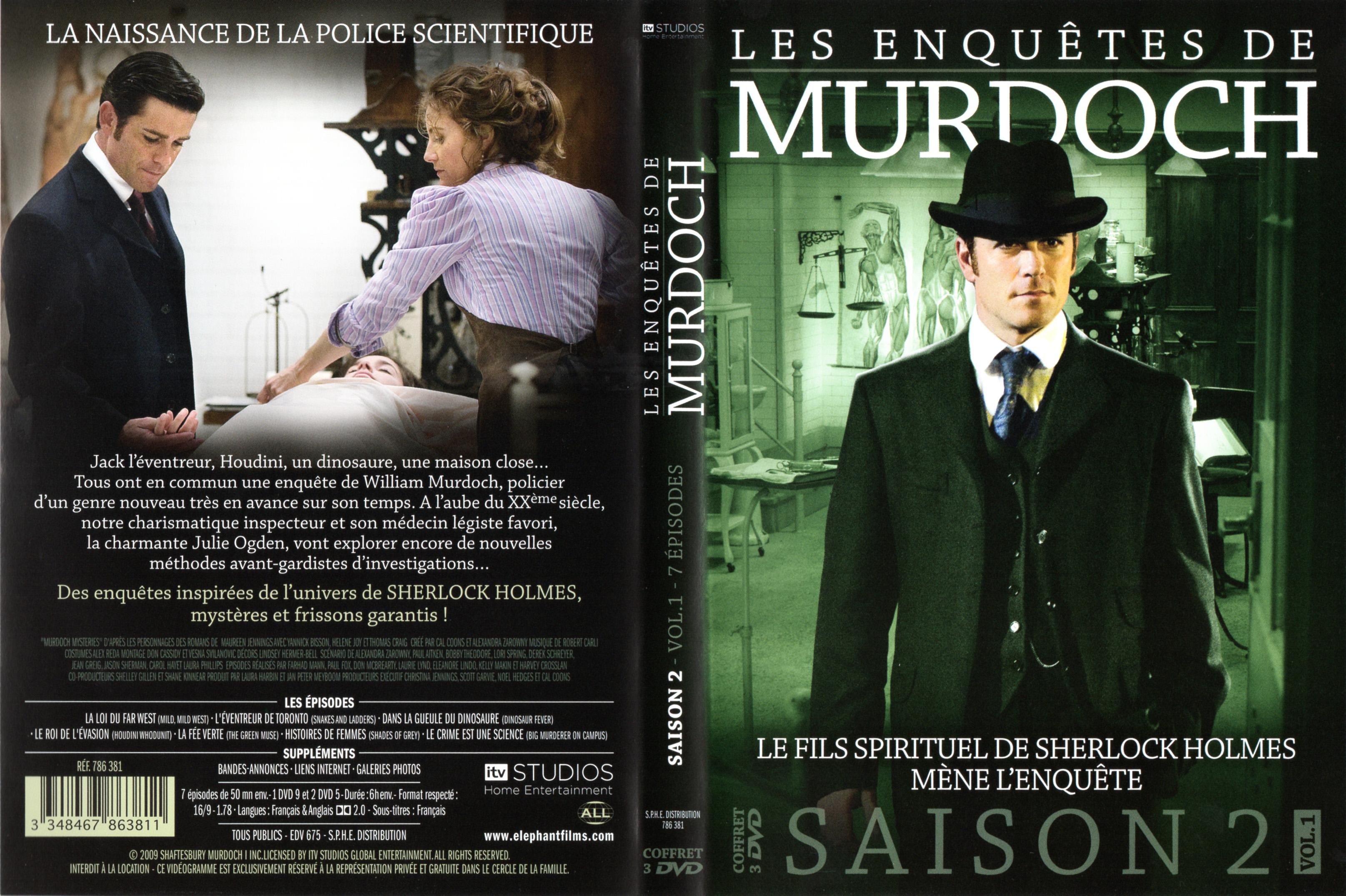Jaquette DVD Les enqutes de Murdoch Saison 2 vol 01