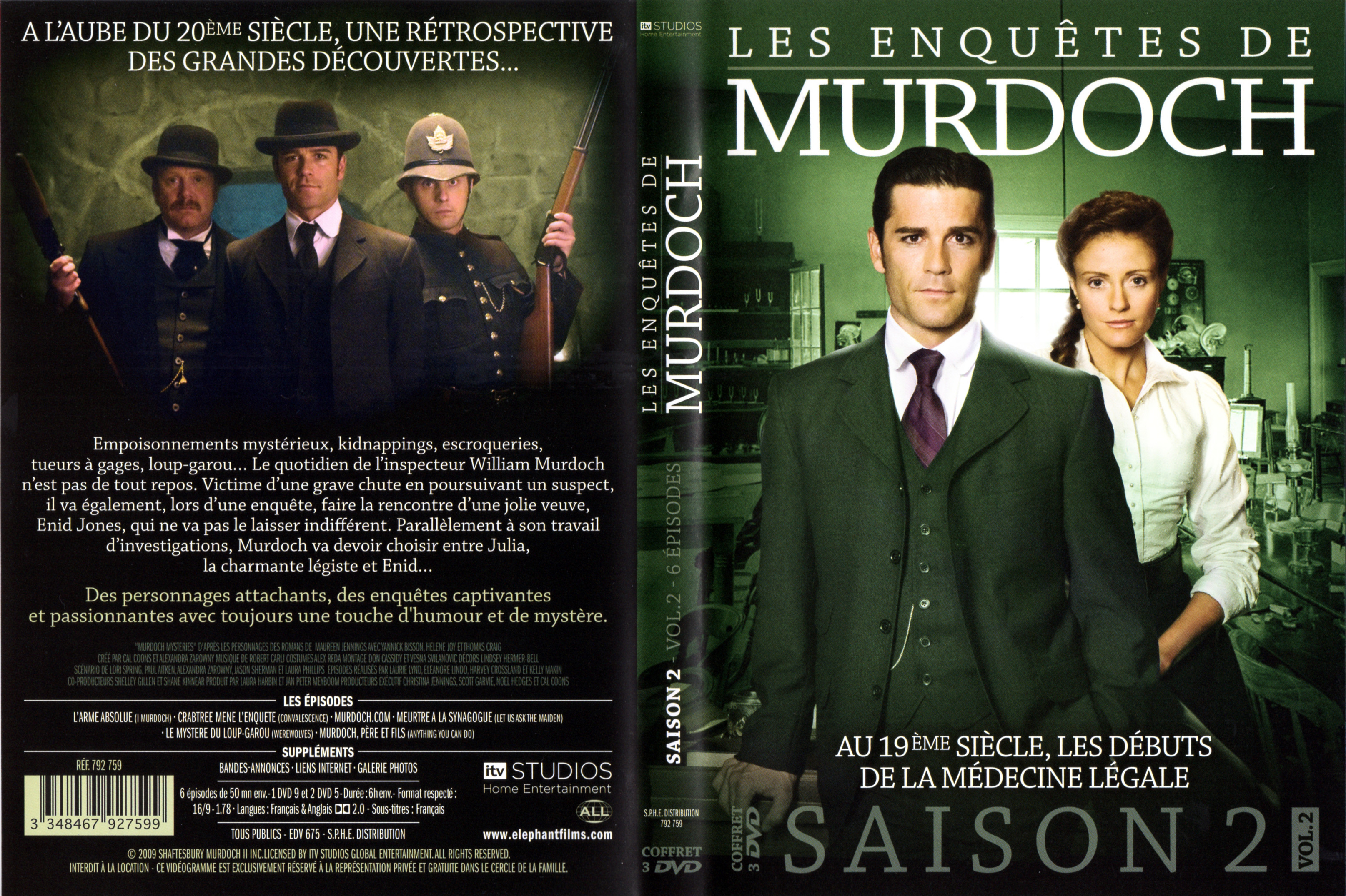 Jaquette DVD Les enqutes de Murdoch Saison 2 vol 02