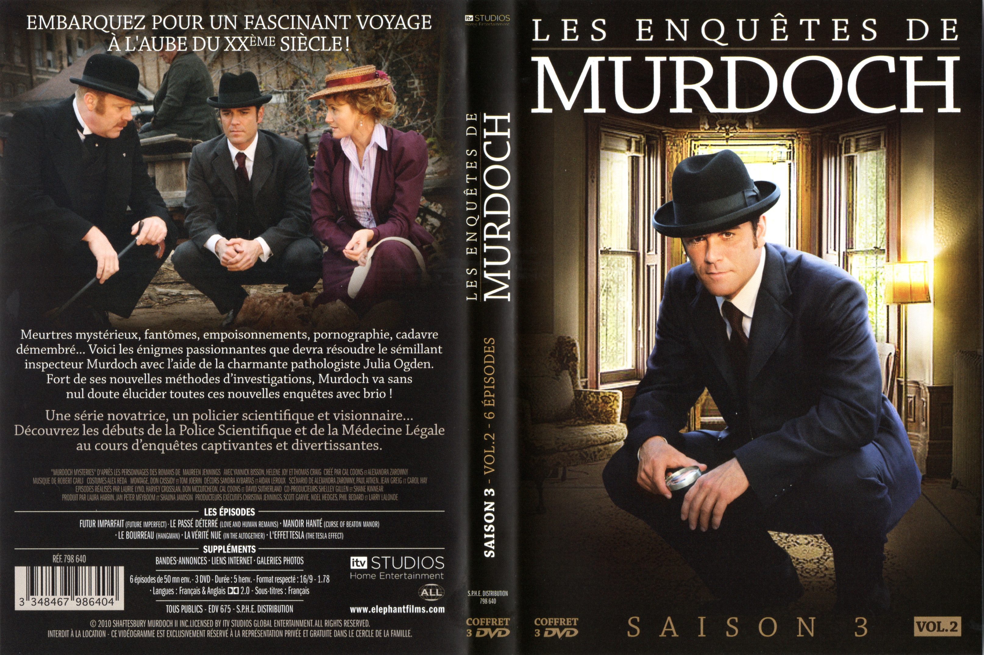 Jaquette DVD Les enqutes de Murdoch Saison 3 vol 02