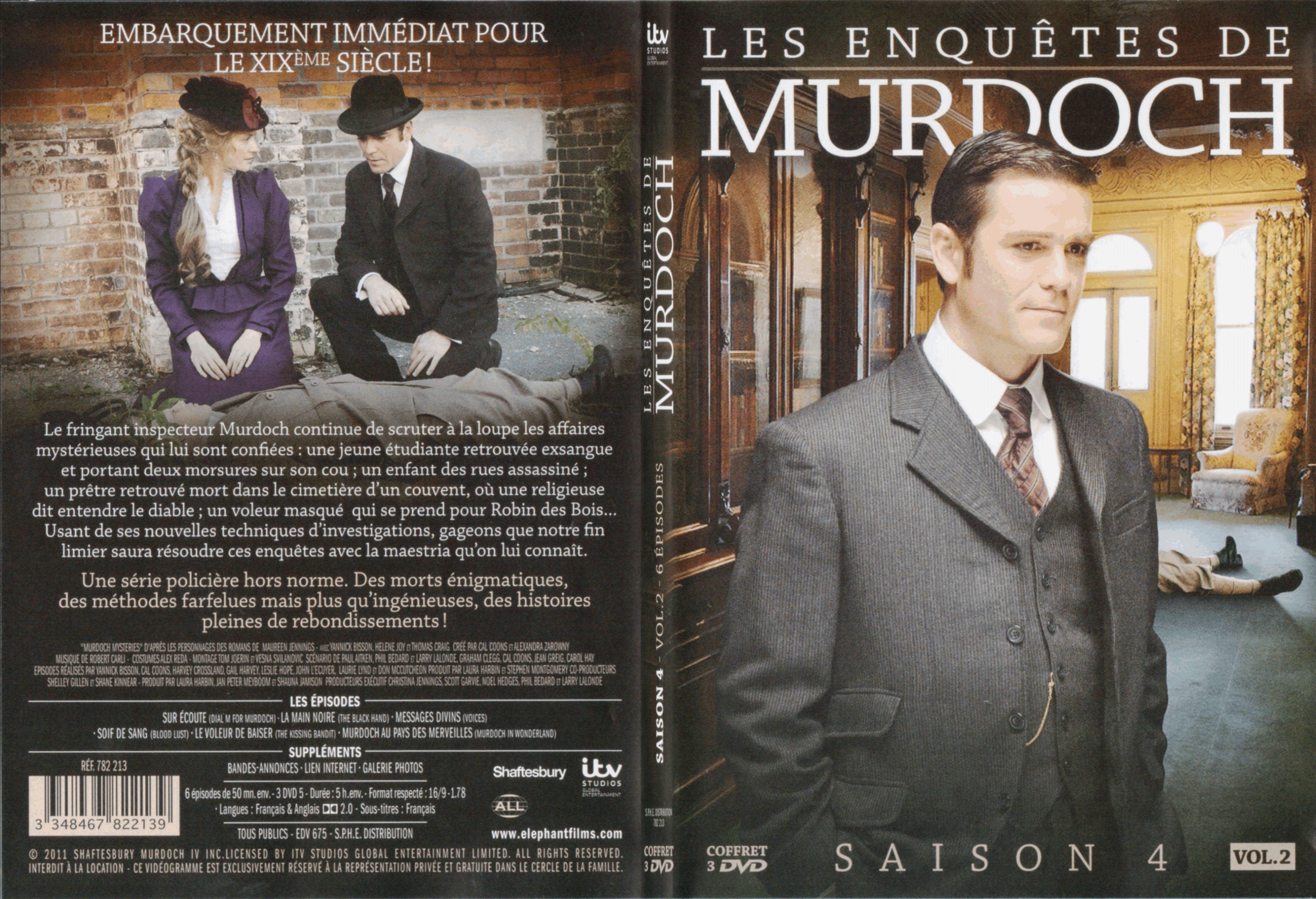 Jaquette DVD Les enqutes de Murdoch Saison 4 vol 02 - SLIM