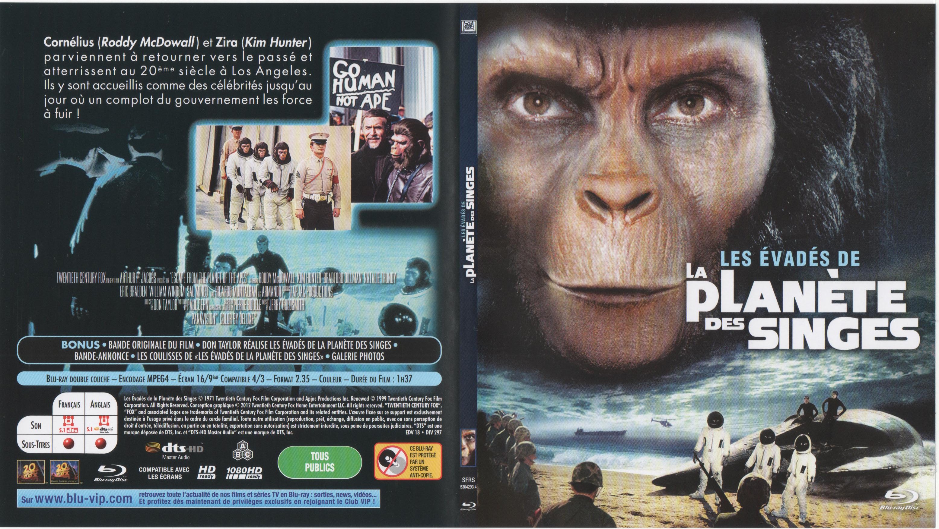 Jaquette DVD Les vads de la planete des singes (BLU-RAY) v2