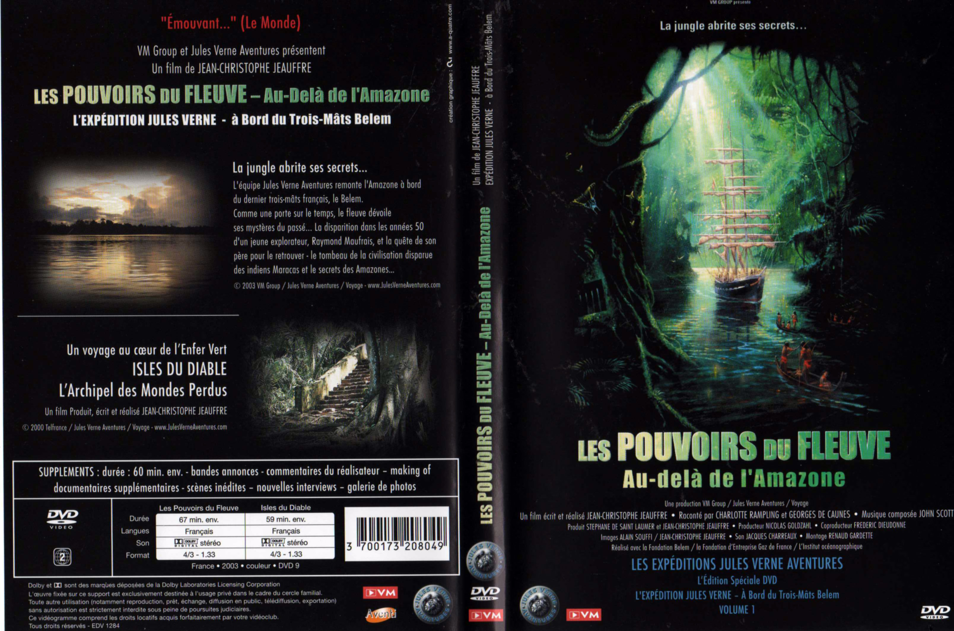 Jaquette DVD Les expditions Jules Verne - Les pouvoirs du fleuve