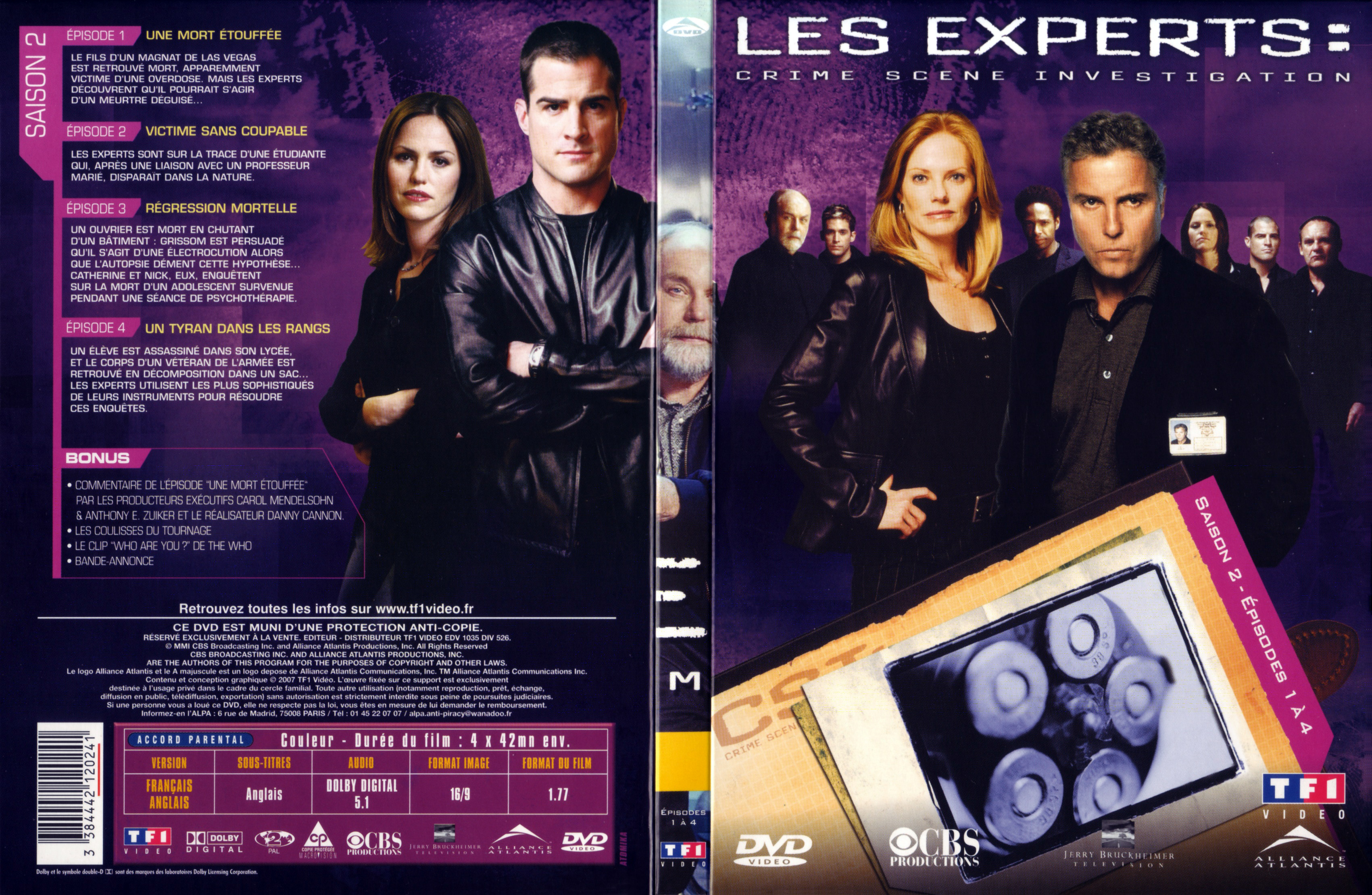 Jaquette DVD Les expert Saison 2 DVD 1