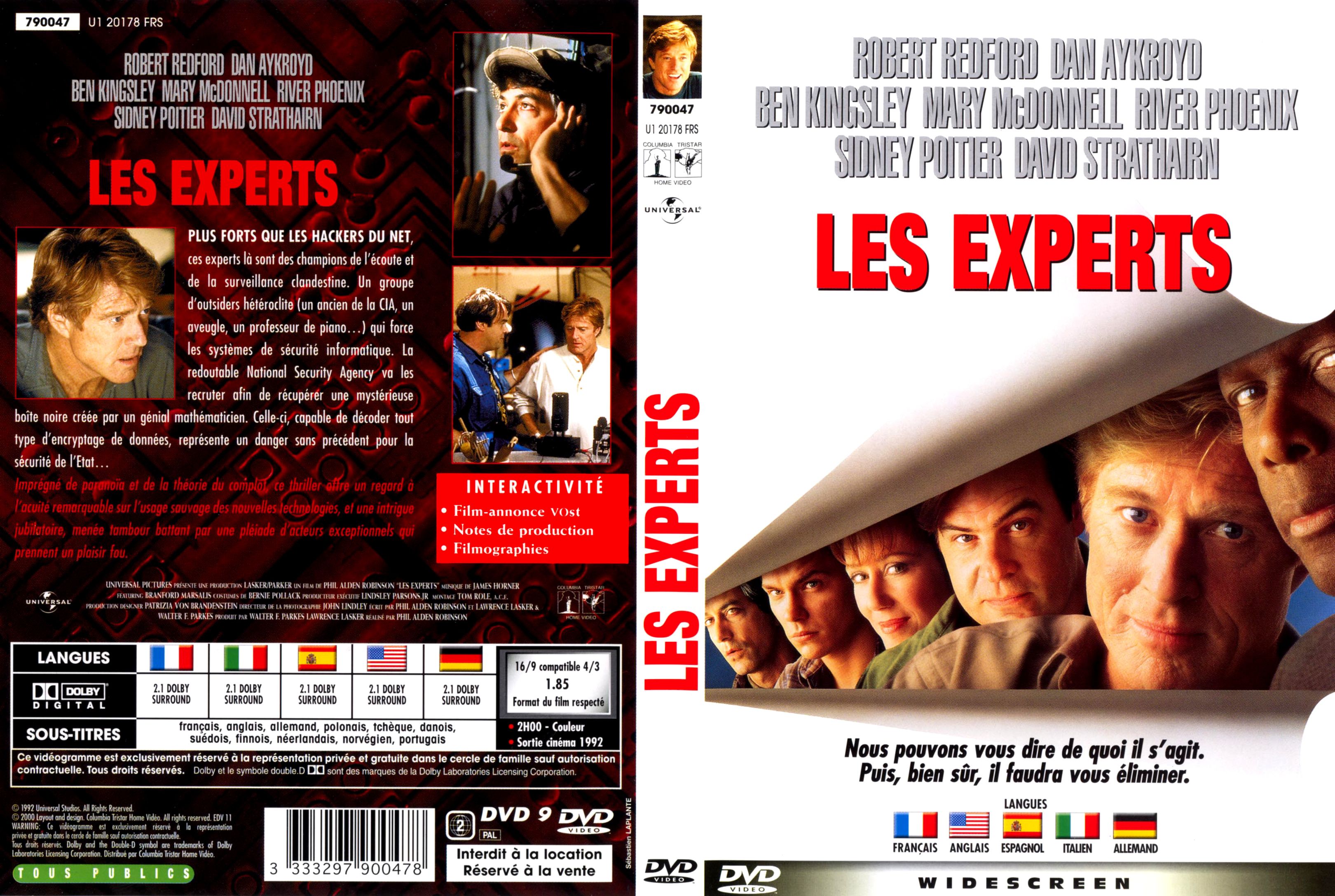 Jaquette DVD Les experts