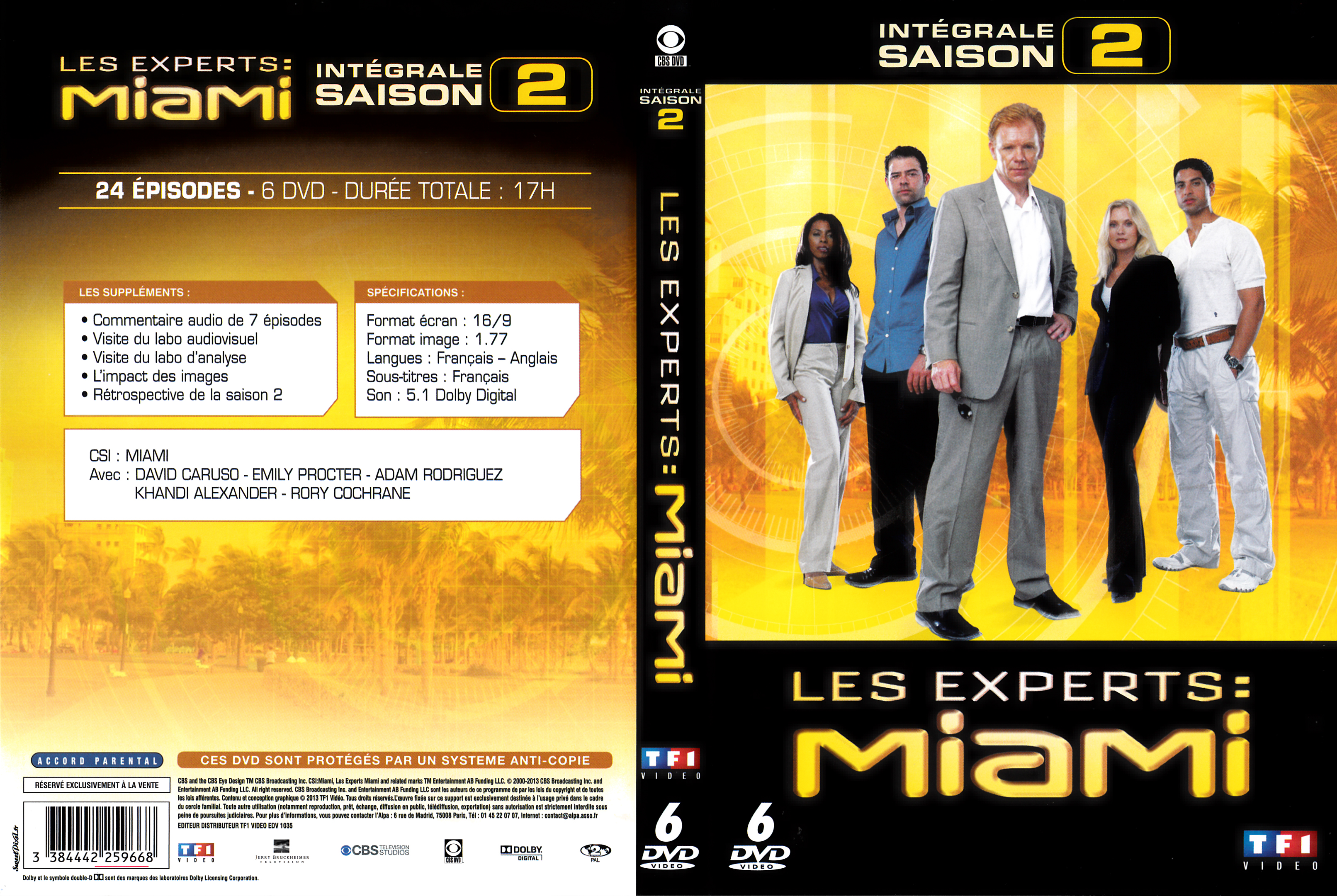 Jaquette DVD Les experts Miami Saison 02 COFFRET v2