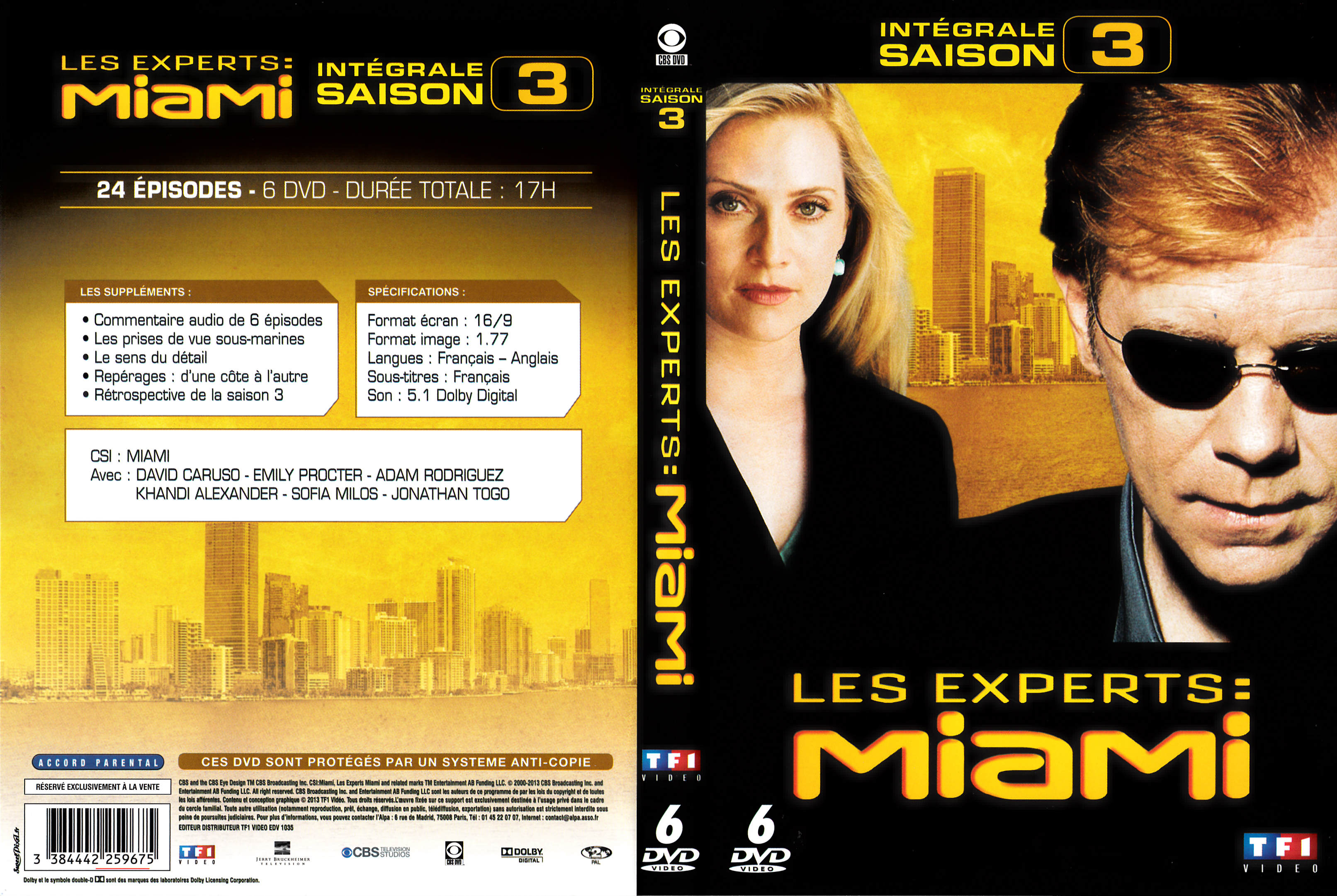 Jaquette DVD Les experts Miami Saison 03 COFFRET v2