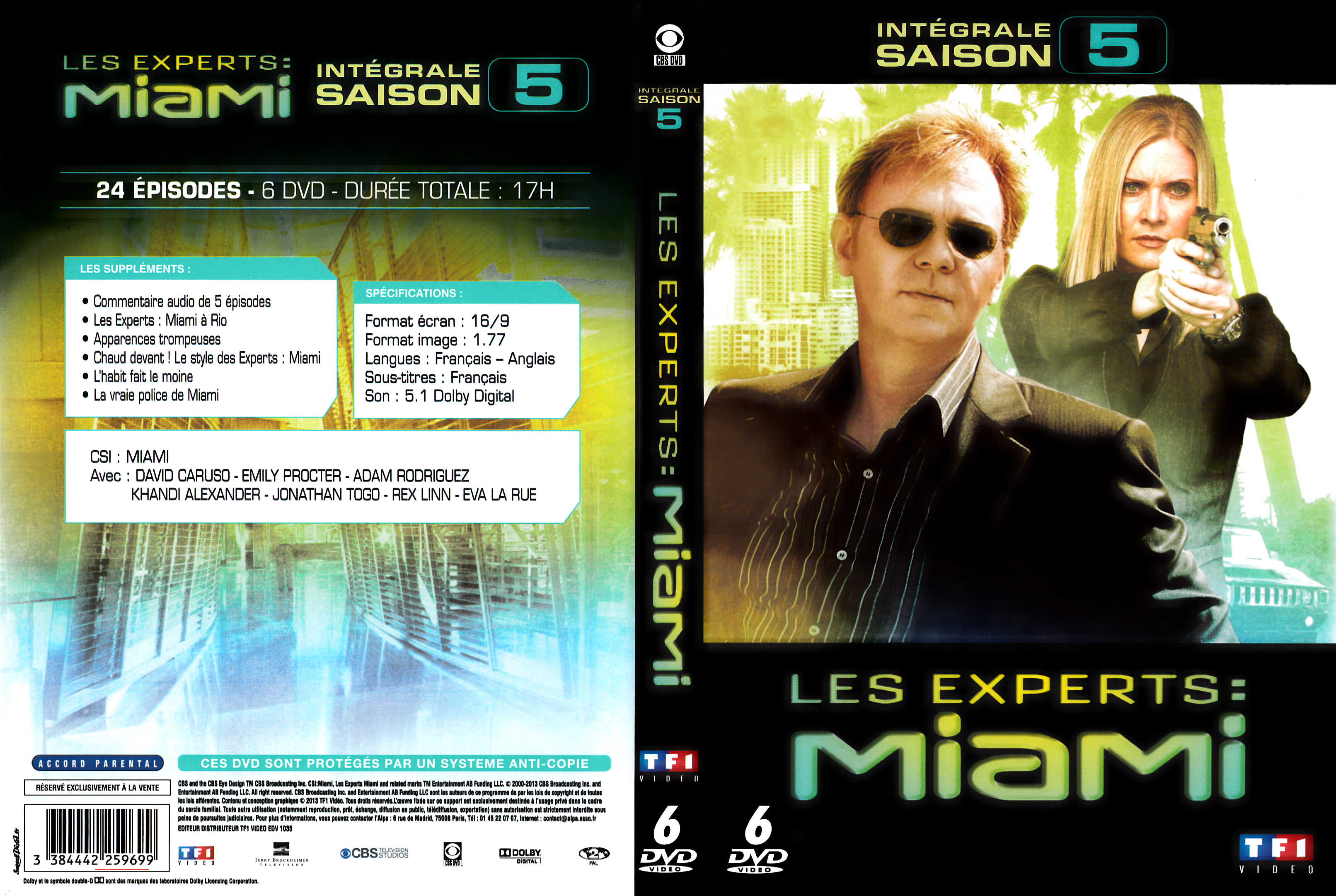 Jaquette DVD Les experts Miami Saison 05 COFFRET v2