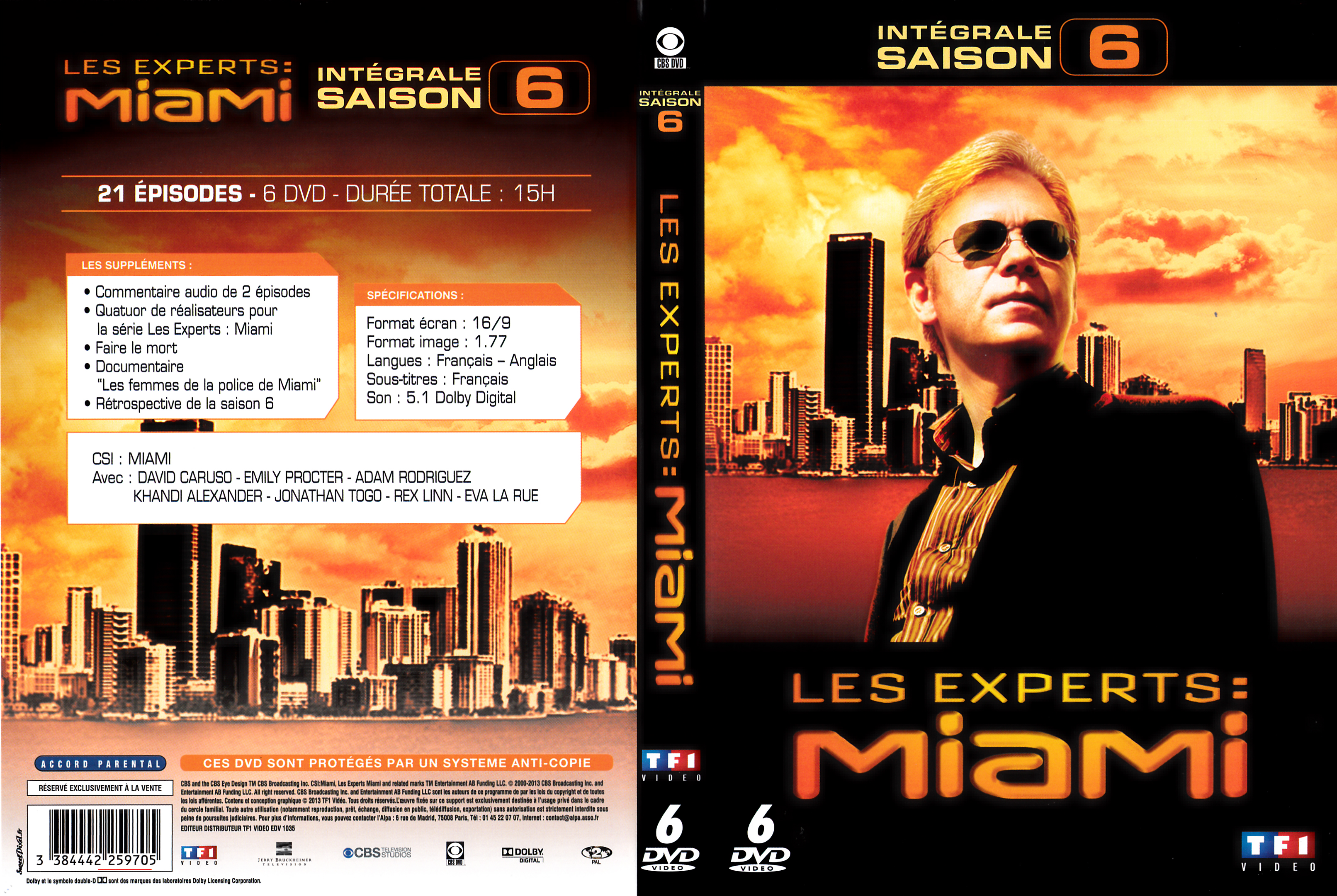 Jaquette DVD Les experts Miami Saison 06 COFFRET v2
