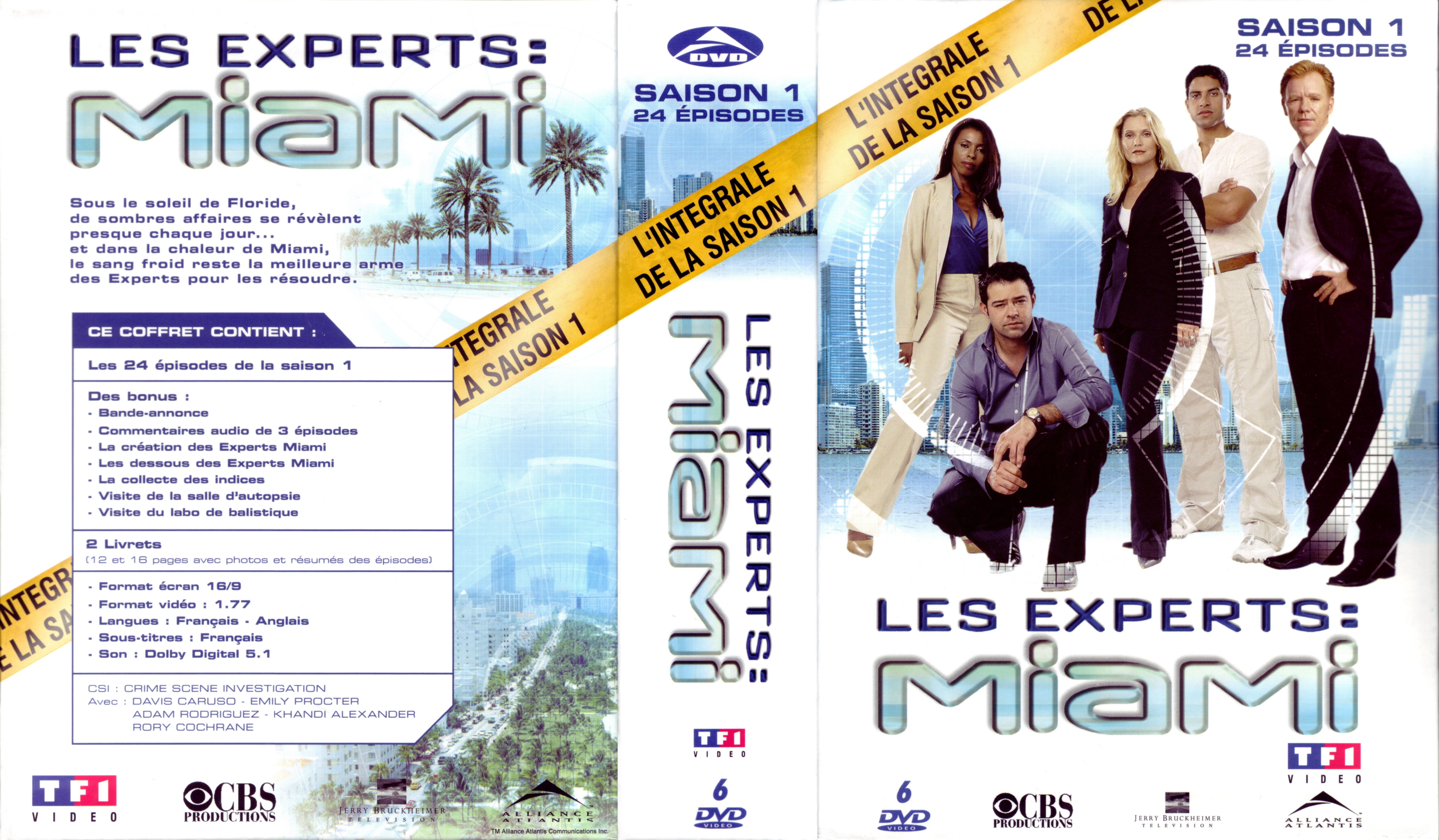 Jaquette DVD Les experts Miami Saison 1 COFFRET
