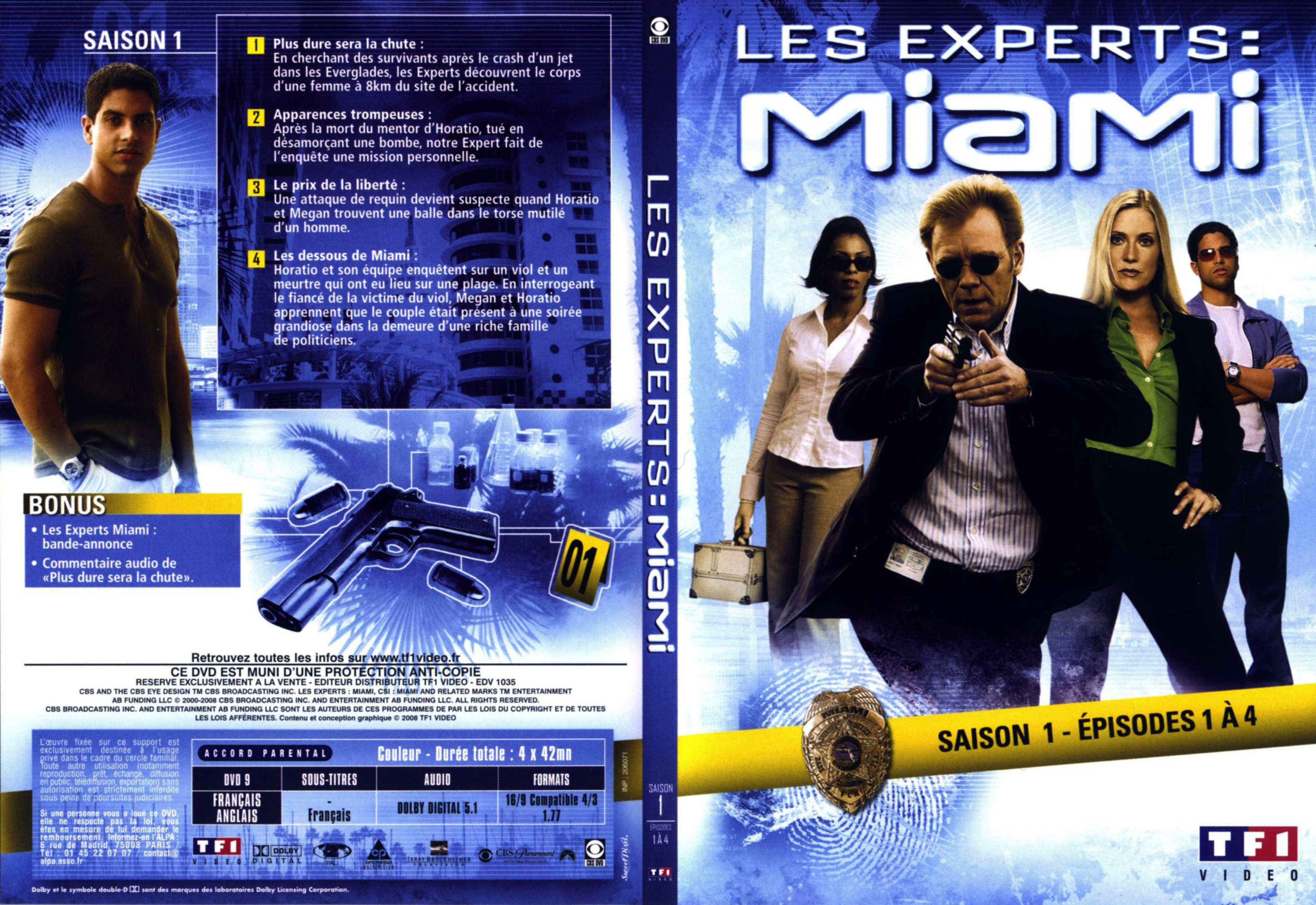 Jaquette DVD Les experts Miami Saison 1 vol 1 DVD 1 v2