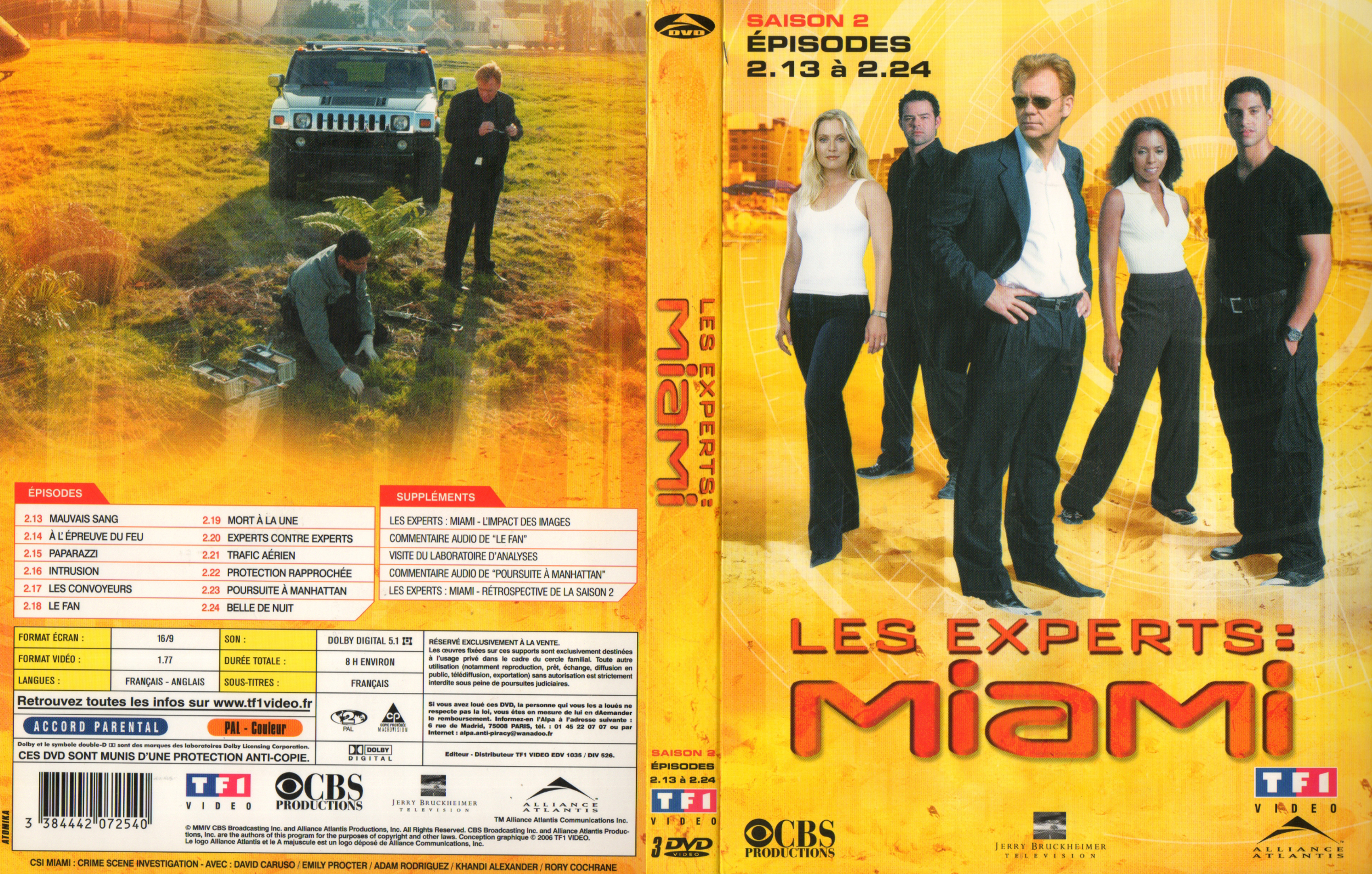 Jaquette DVD Les experts Miami Saison 2 Ep 13  24 COFFRET