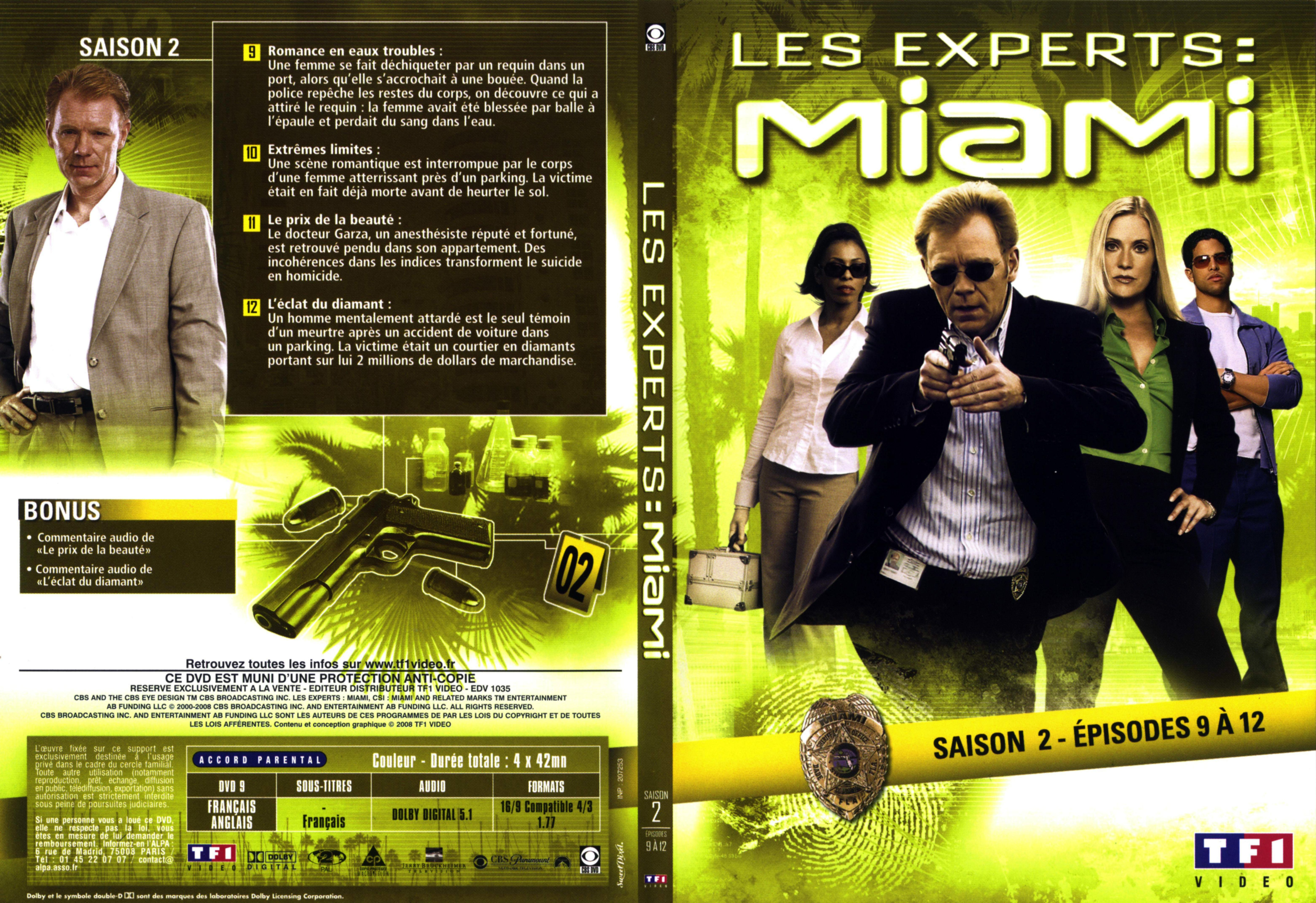 Jaquette DVD Les experts Miami Saison 2 vol 1 DVD 3