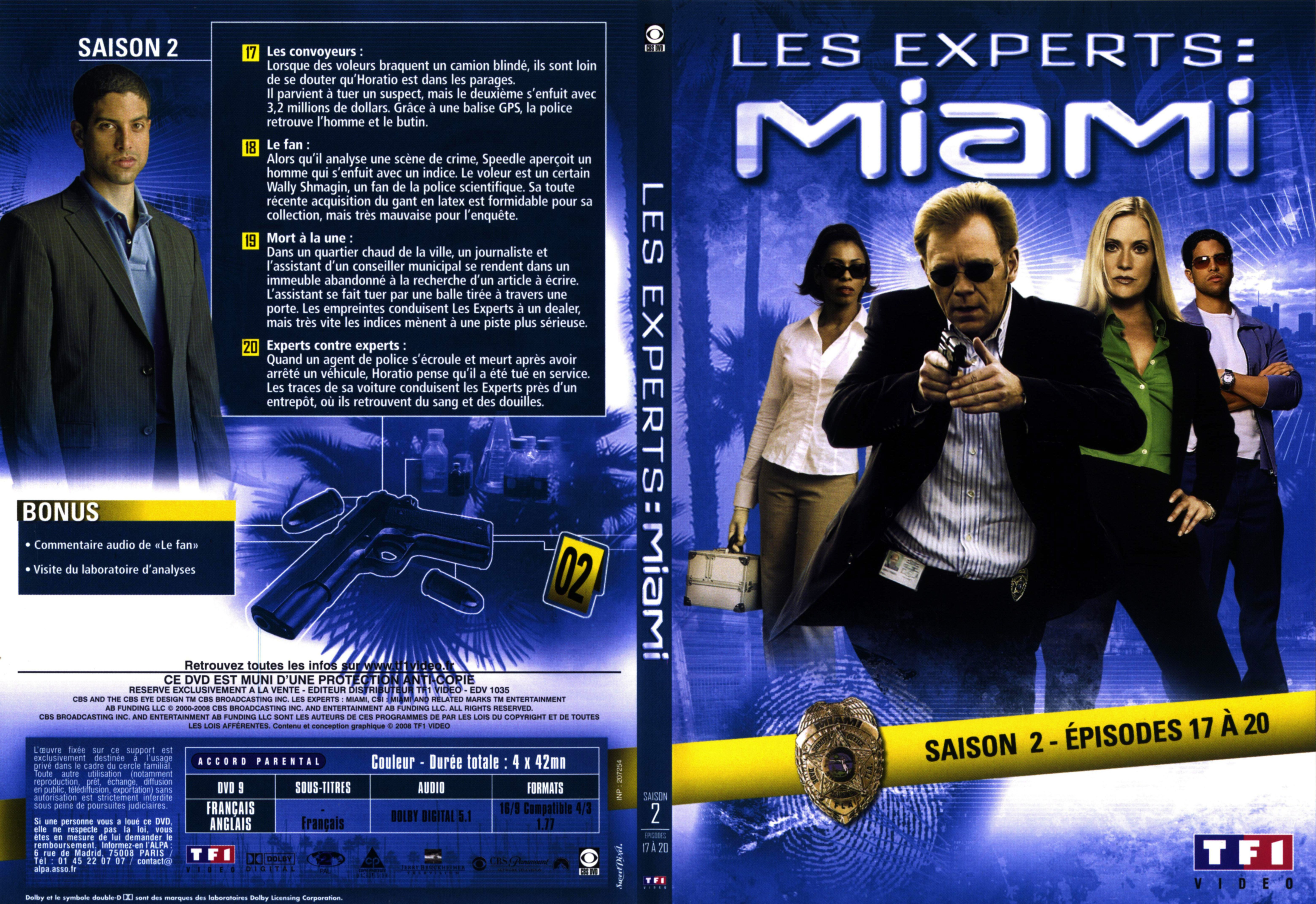 Jaquette DVD Les experts Miami Saison 2 vol 2 DVD 2