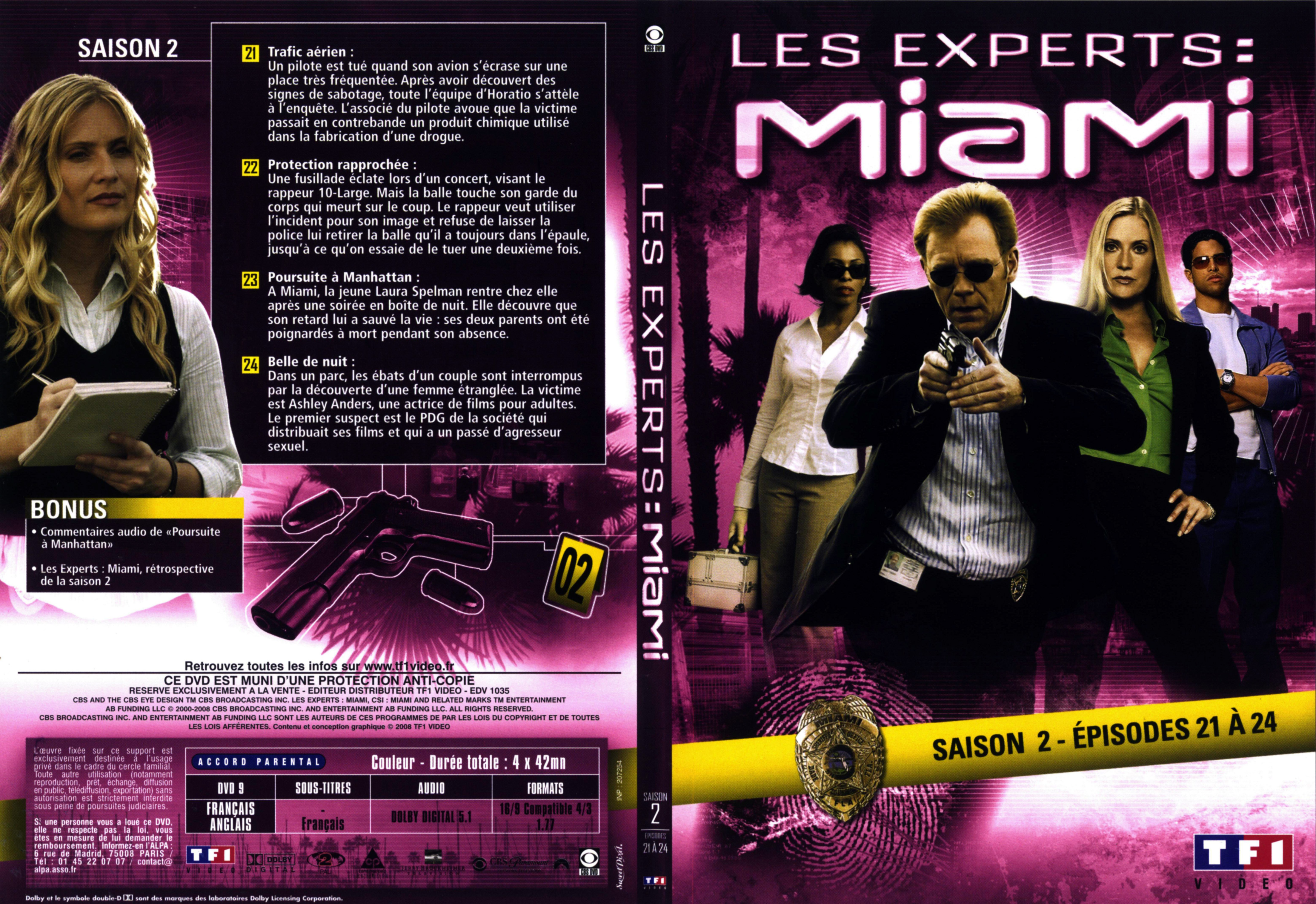 Jaquette DVD Les experts Miami Saison 2 vol 2 DVD 3
