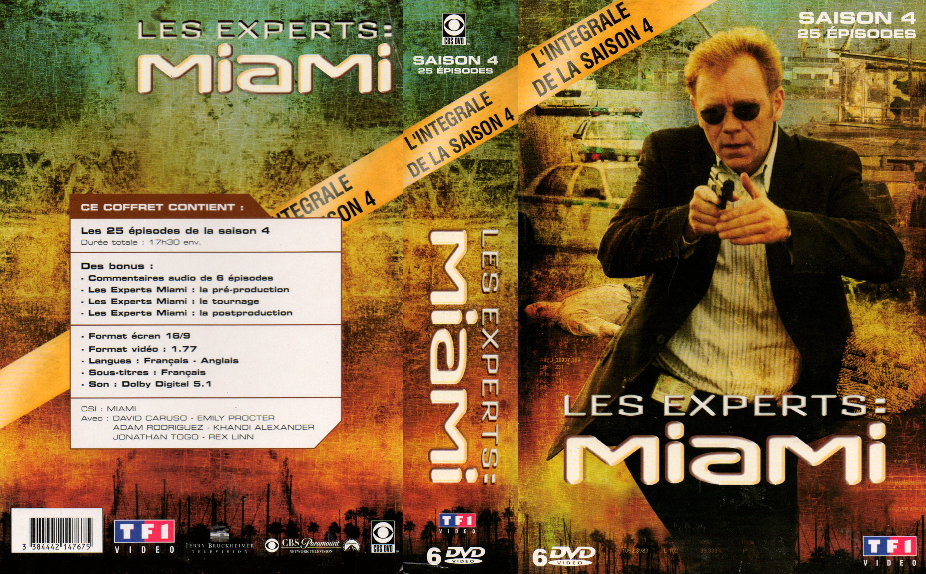Jaquette DVD Les experts Miami Saison 4 COFFRET