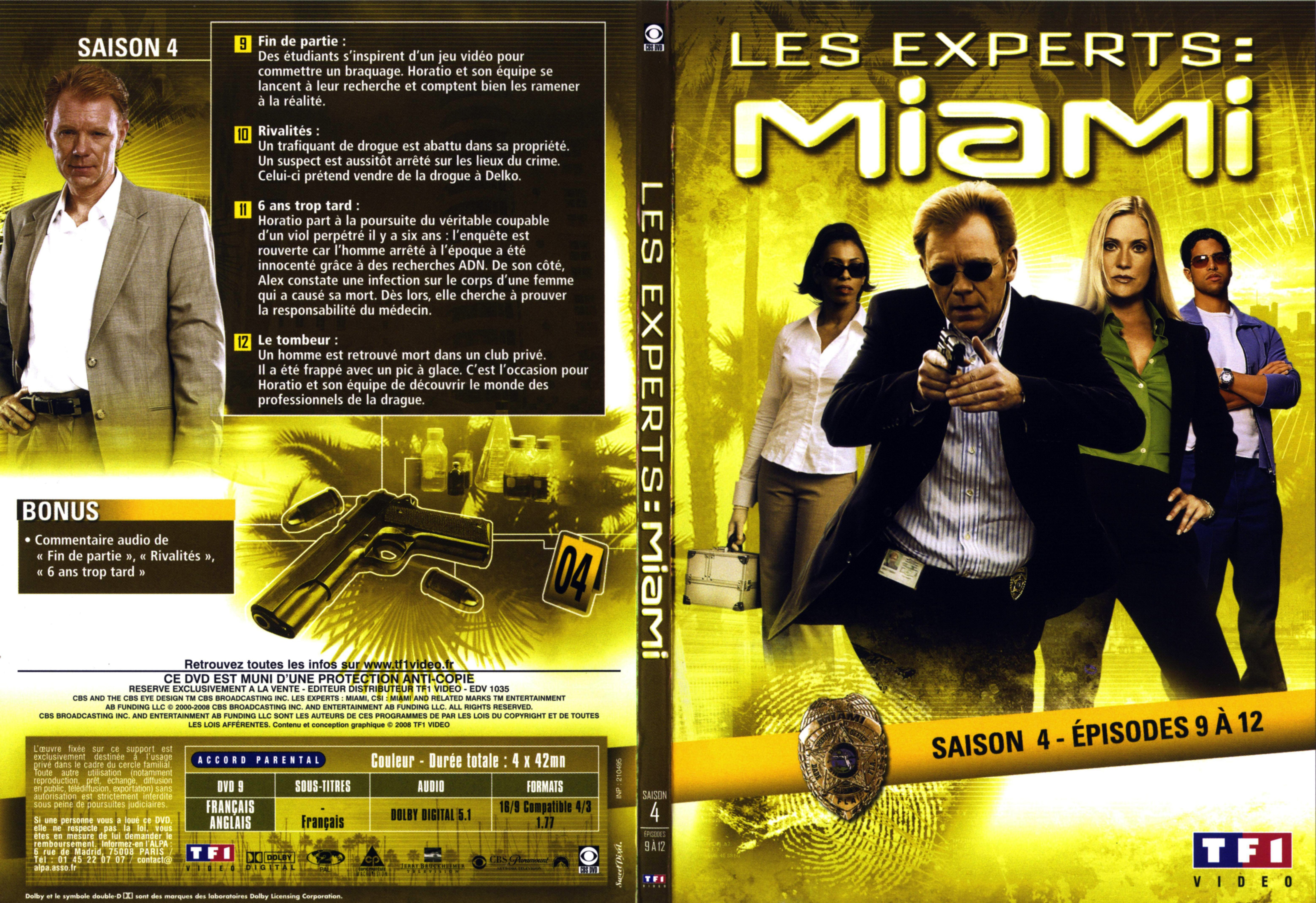 Jaquette DVD Les experts Miami Saison 4 vol 1 DVD 3