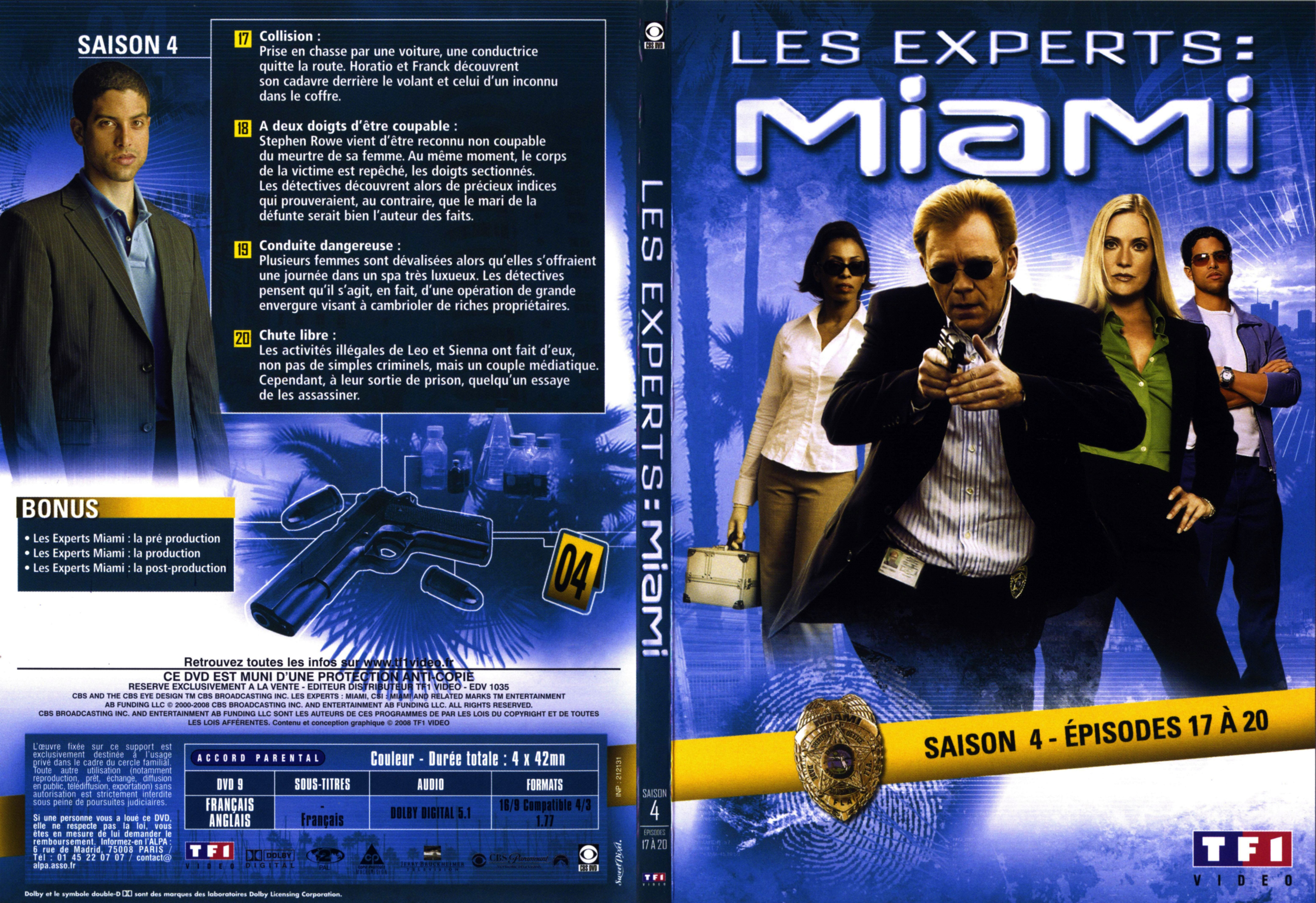 Jaquette DVD Les experts Miami Saison 4 vol 2 DVD 2