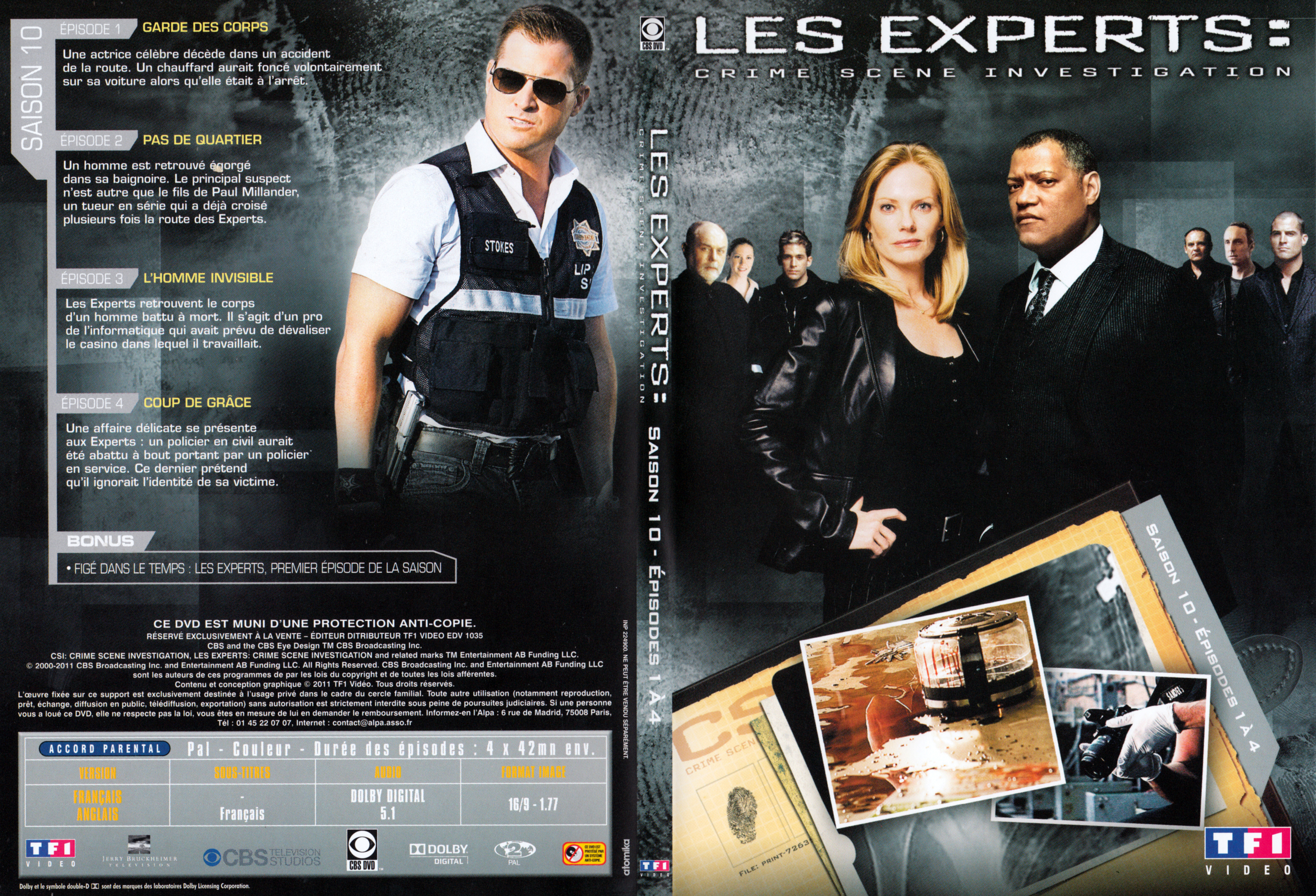 Jaquette DVD Les experts Saison 10 DVD 1