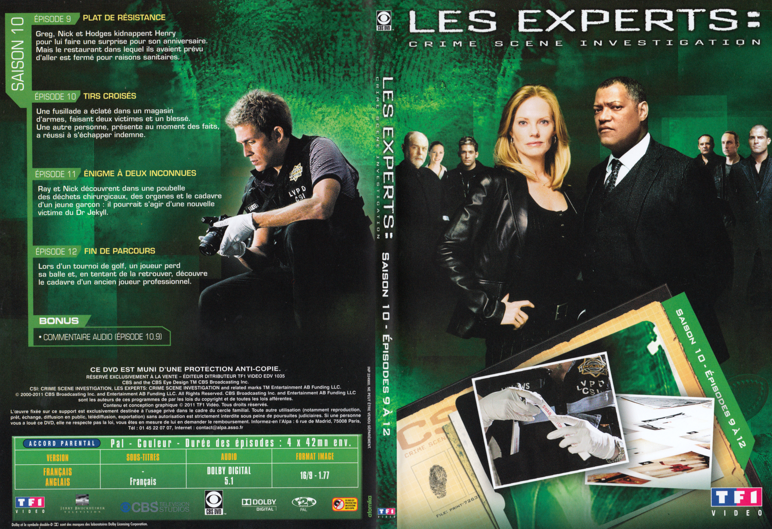 Jaquette DVD Les experts Saison 10 DVD 3