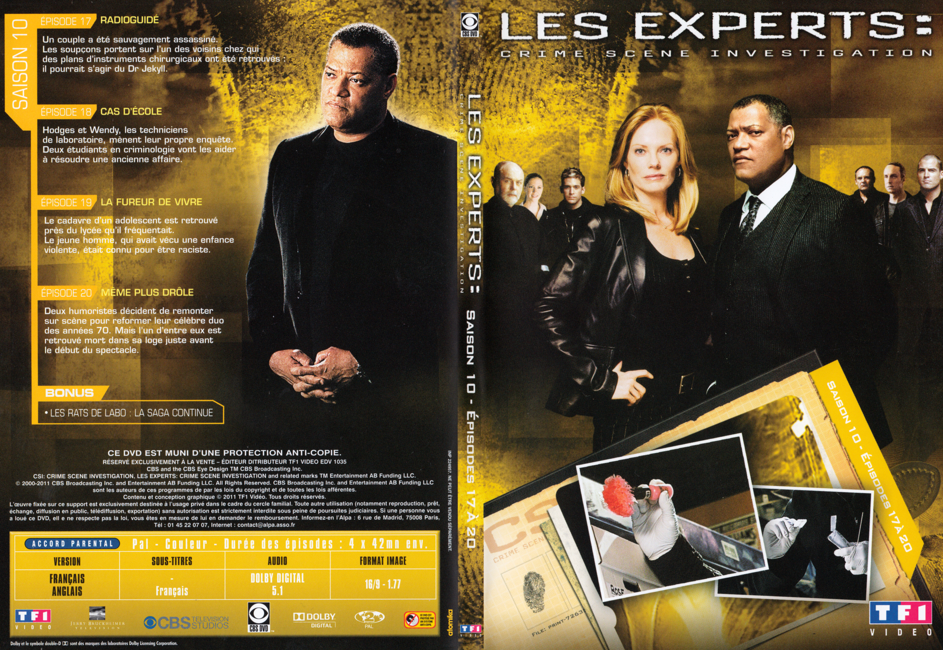 Jaquette DVD Les experts Saison 10 DVD 5