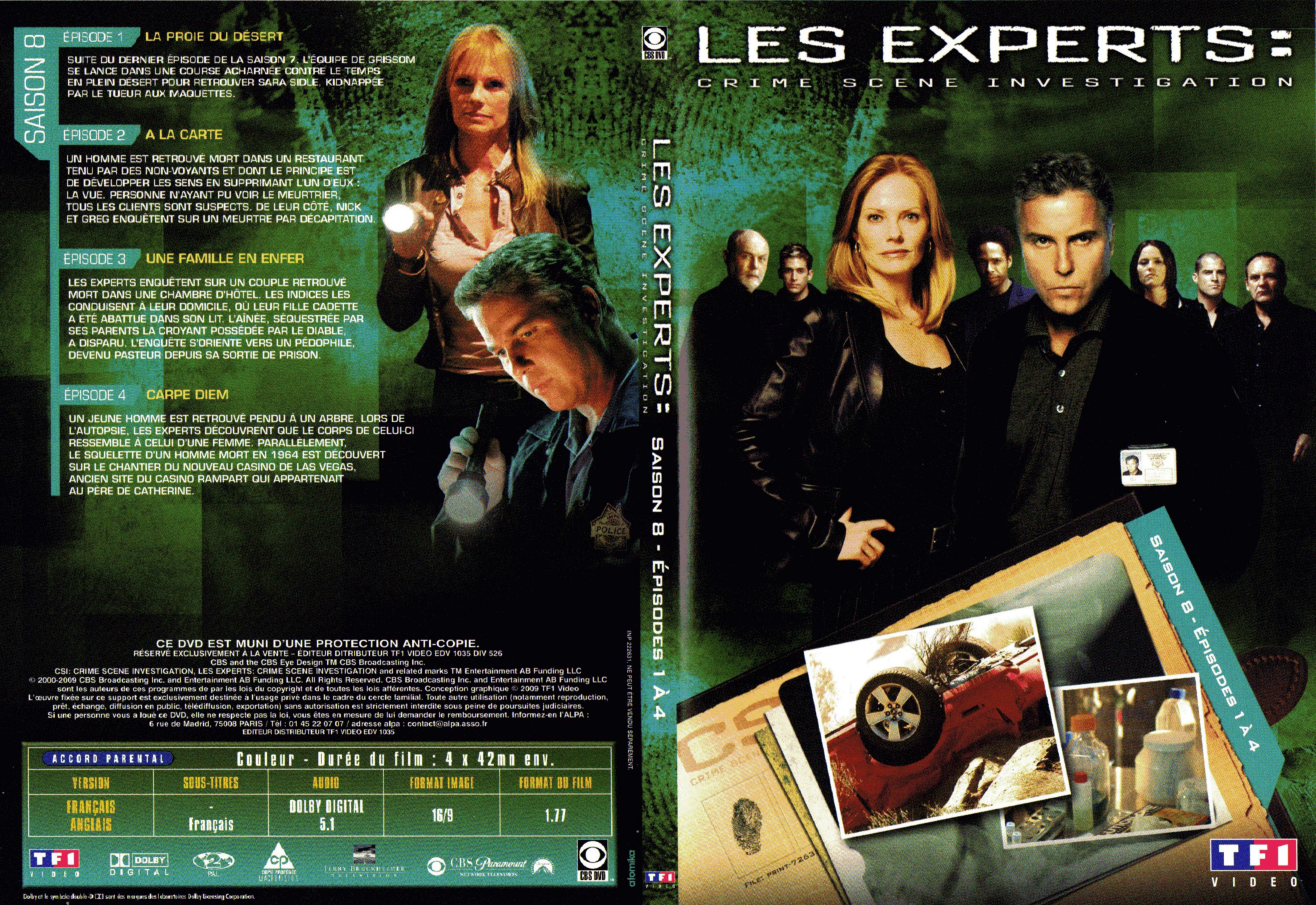 Jaquette DVD Les experts Saison 8 DVD 1