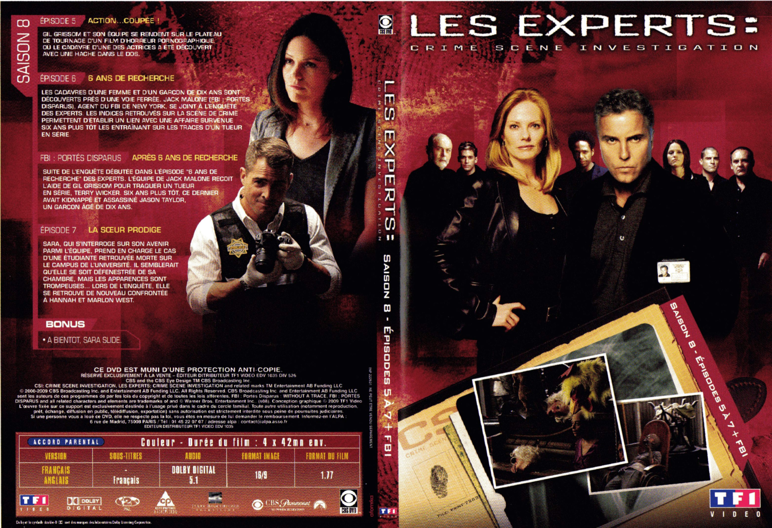 Jaquette DVD Les experts Saison 8 DVD 2