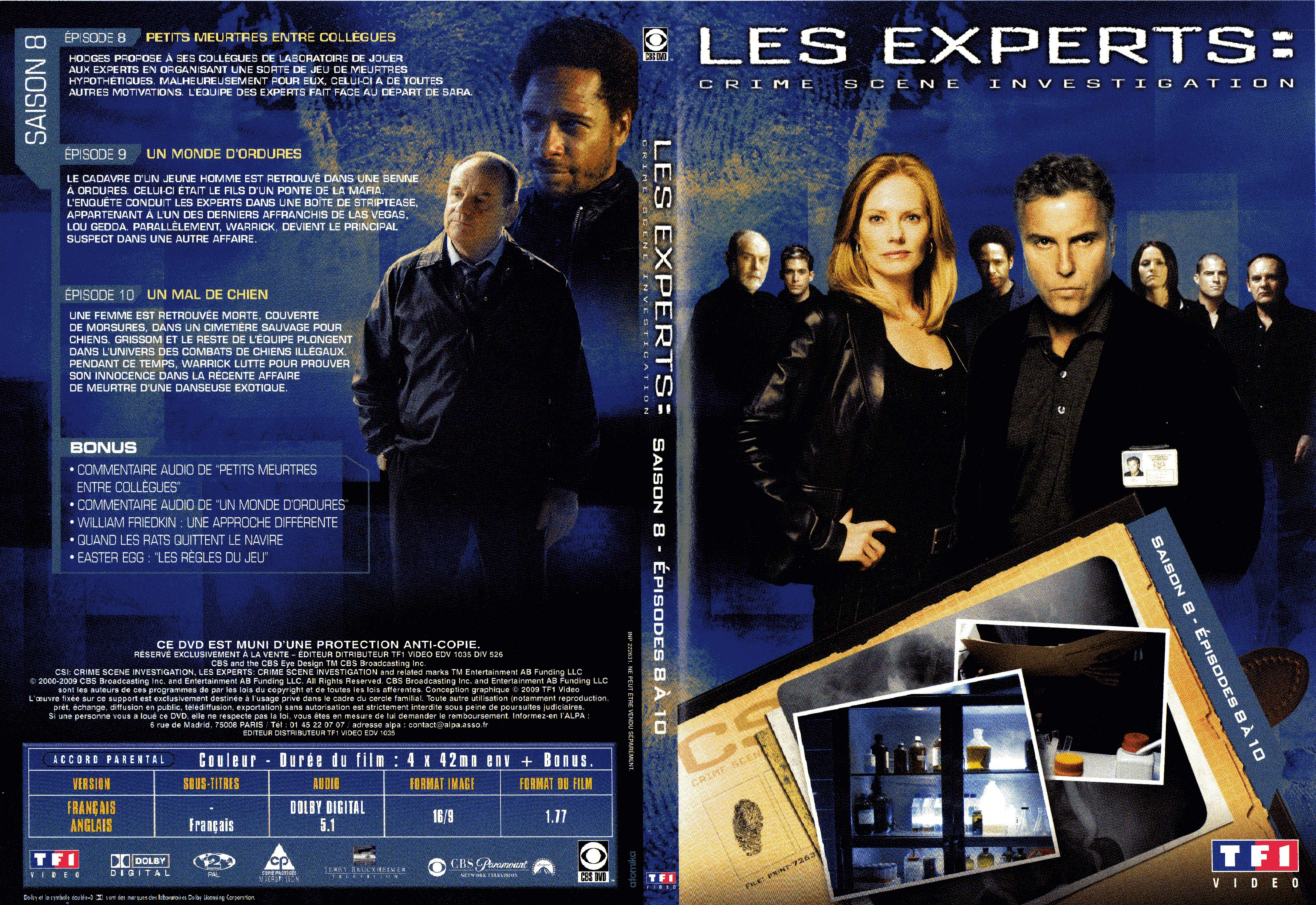 Jaquette DVD Les experts Saison 8 DVD 3