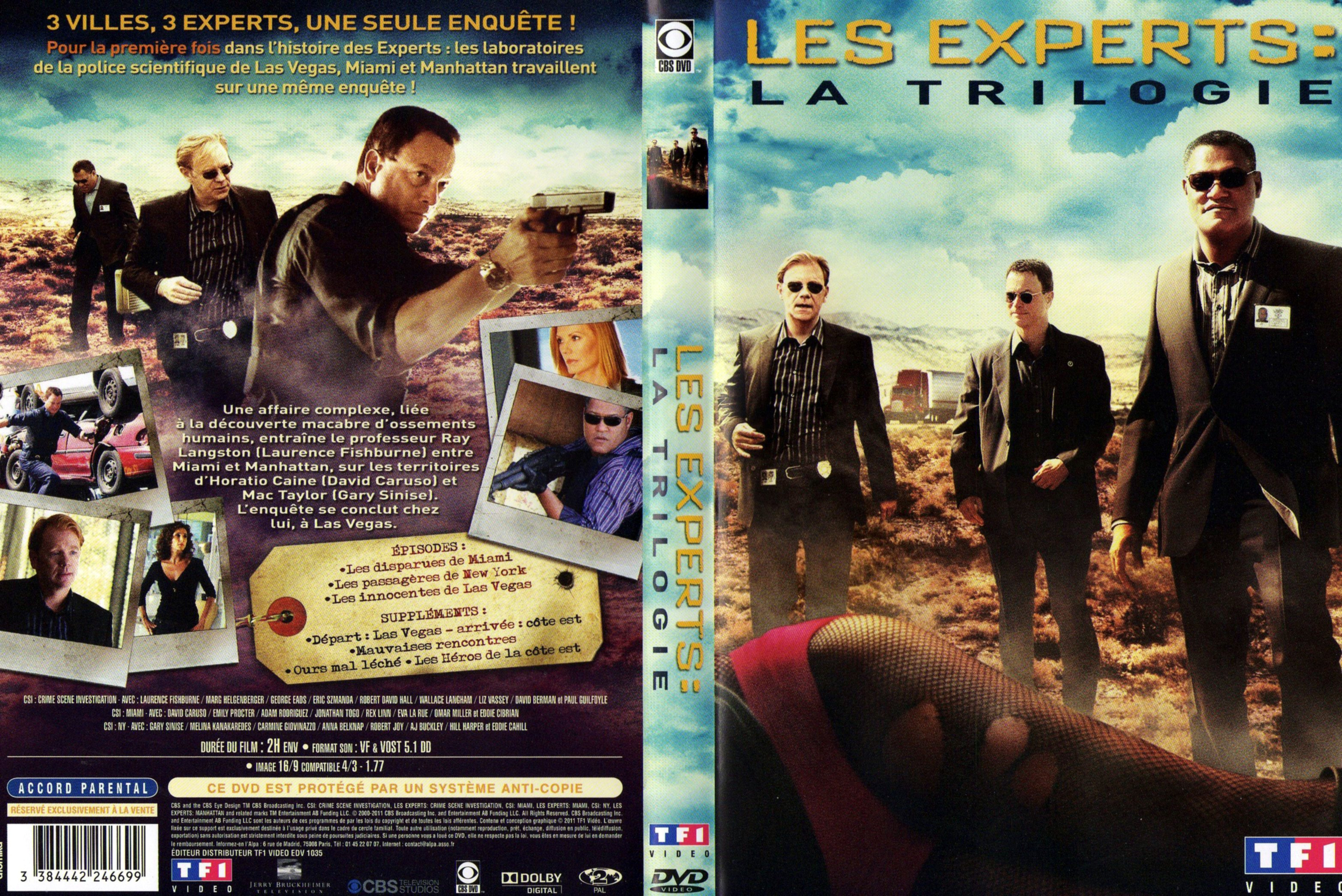 Jaquette DVD Les experts - La trilogie