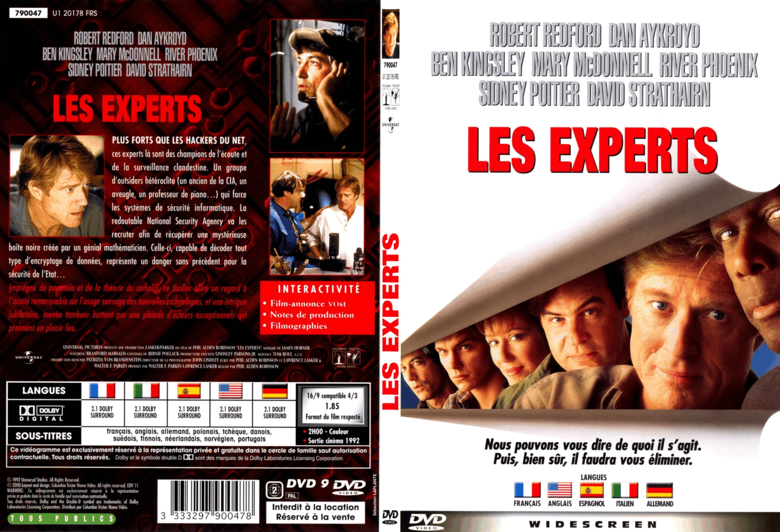 Jaquette DVD Les experts - SLIM