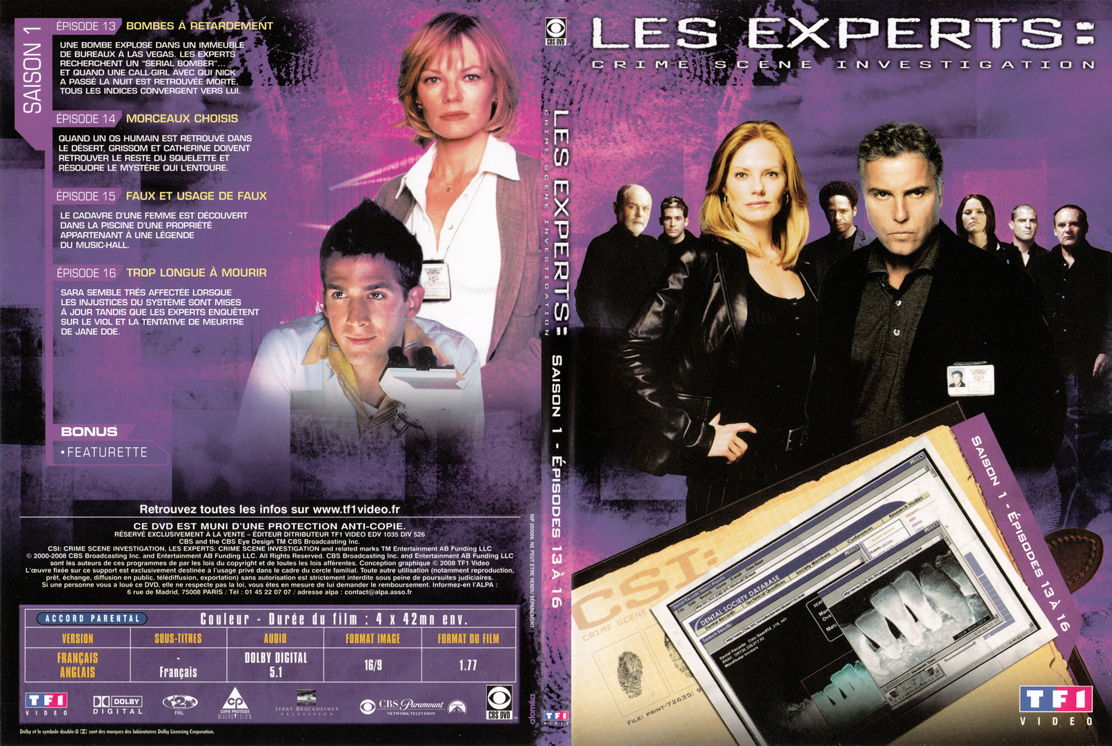 Jaquette DVD Les experts las vegas Saison 01 DVD 04 - SLIM