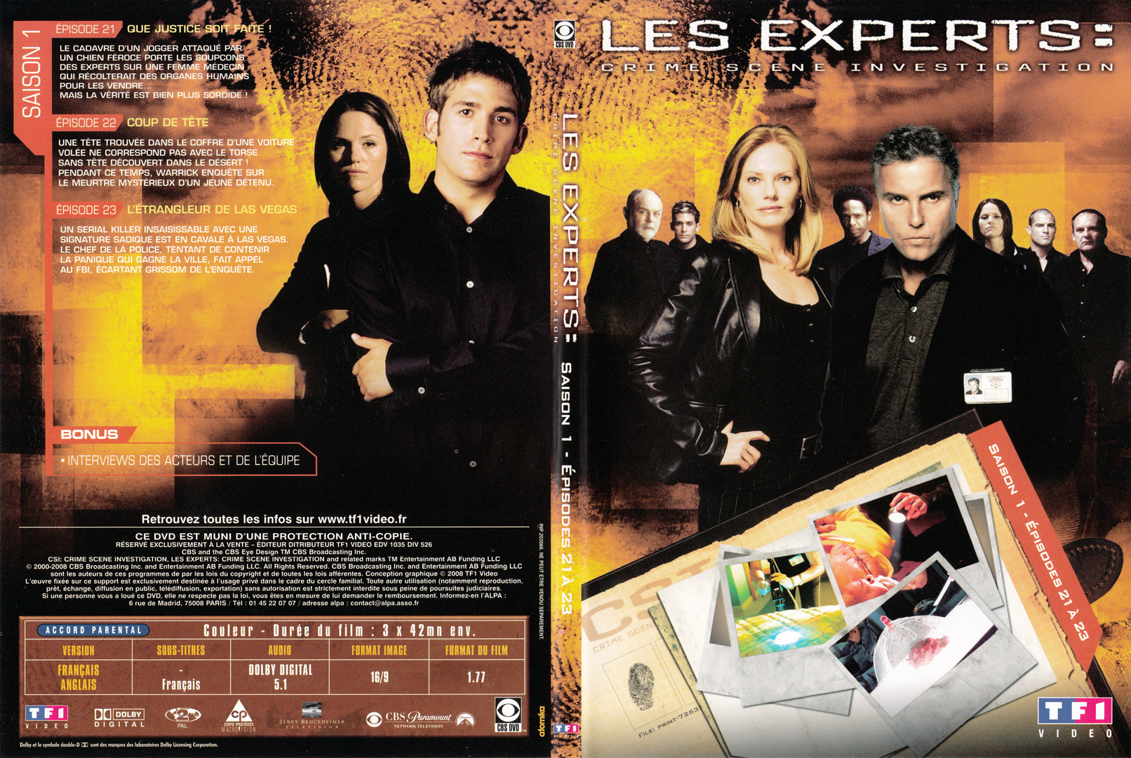Jaquette DVD Les experts las vegas Saison 01 DVD 06 - SLIM